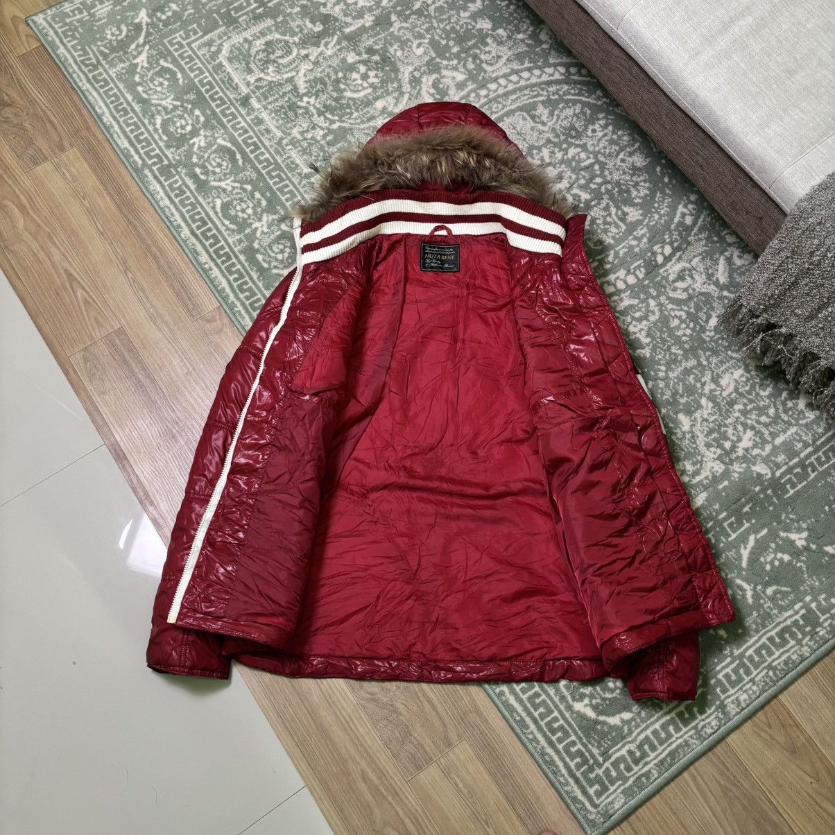 If Six Was Nine × Japanese Brand × Le Grande Bleu (L.G.B.) NOTA BENE Fur jacket down puffer IfSixWasNine LGB Style Size US L / EU 52-54 / 3 - 5 Thumbnail
