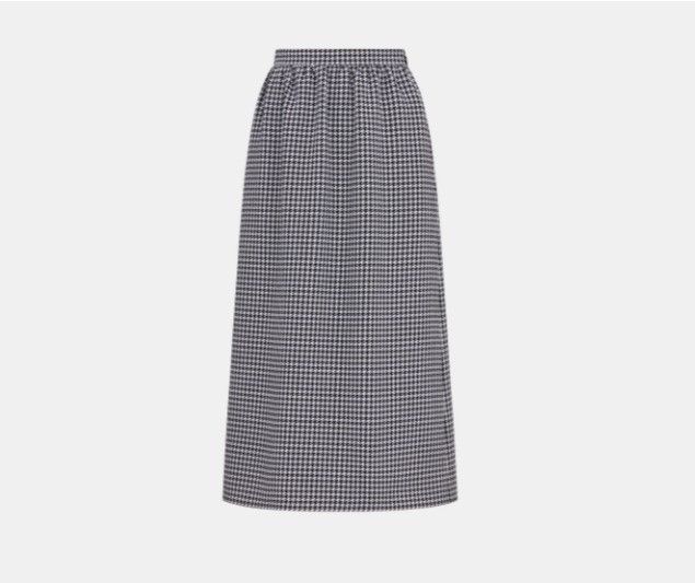 Dior o1w1db11124 Mid-Length Straight-Cut Skirt in Black & White Size 26" / US 2 / IT 38 - 1 Thumbnail