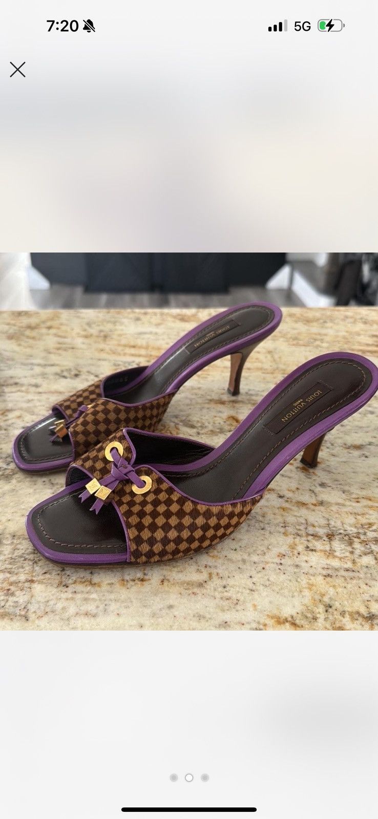 Louis Vuitton Ponyhair Animal Print Slides Size US 7.5 / IT 37.5 - 2 Thumbnail