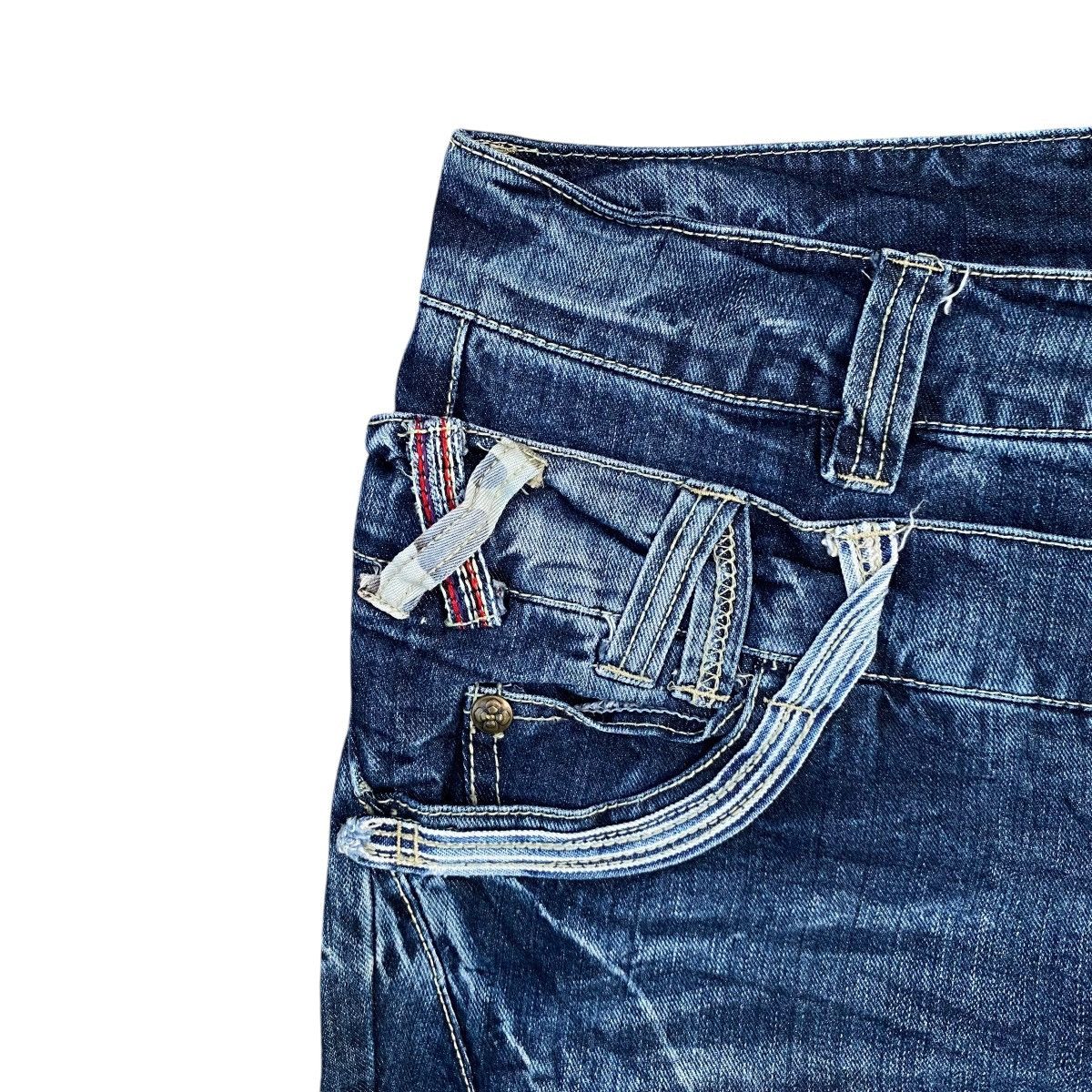 Hysteric Glamour × Japanese Brand SORRIDERE FLASH DESIGN DOUBLE WAIST DENIM JEANS Size US 34 / EU 50 - 6 Thumbnail