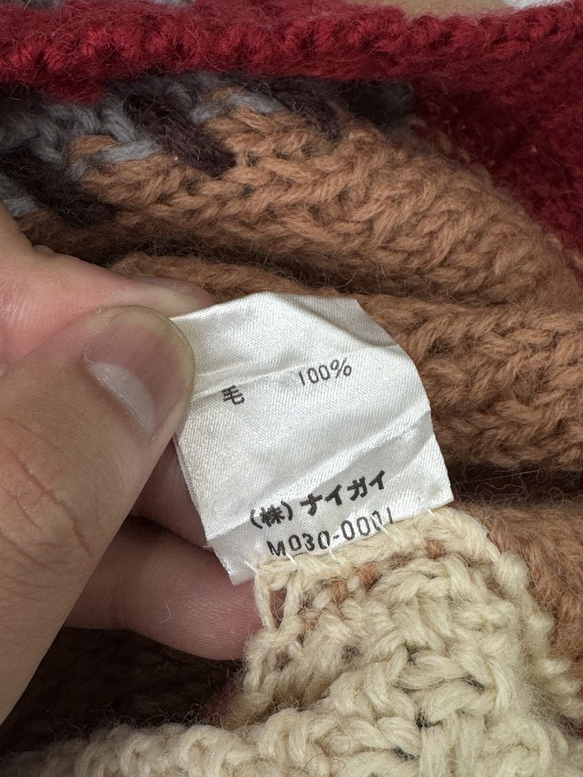 Japanese Brand 2000S NAIGAI PATCHWORK KNITWEAR Size US M / EU 48-50 / 2 - 7 Thumbnail