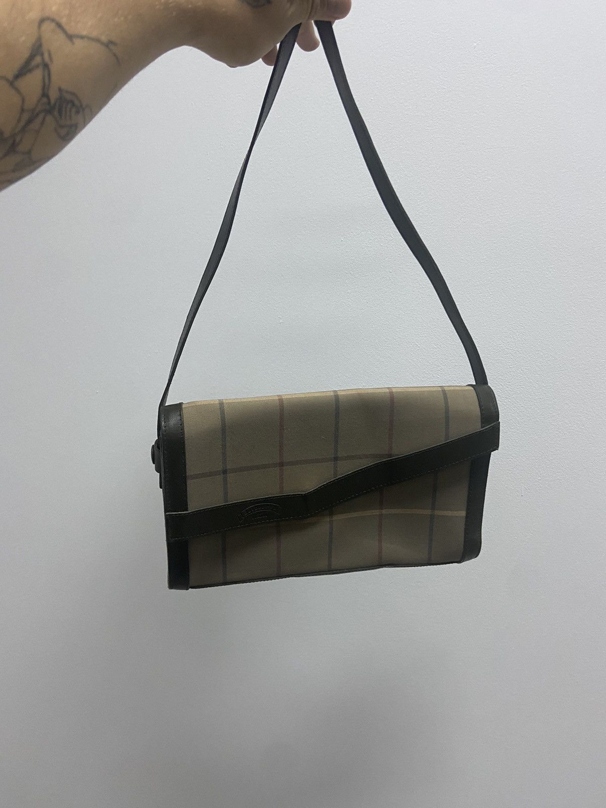 Burberry × Vintage Burberry England Small Bag Vintage Nova Check Logo Luxury Size ONE SIZE - 6 Thumbnail