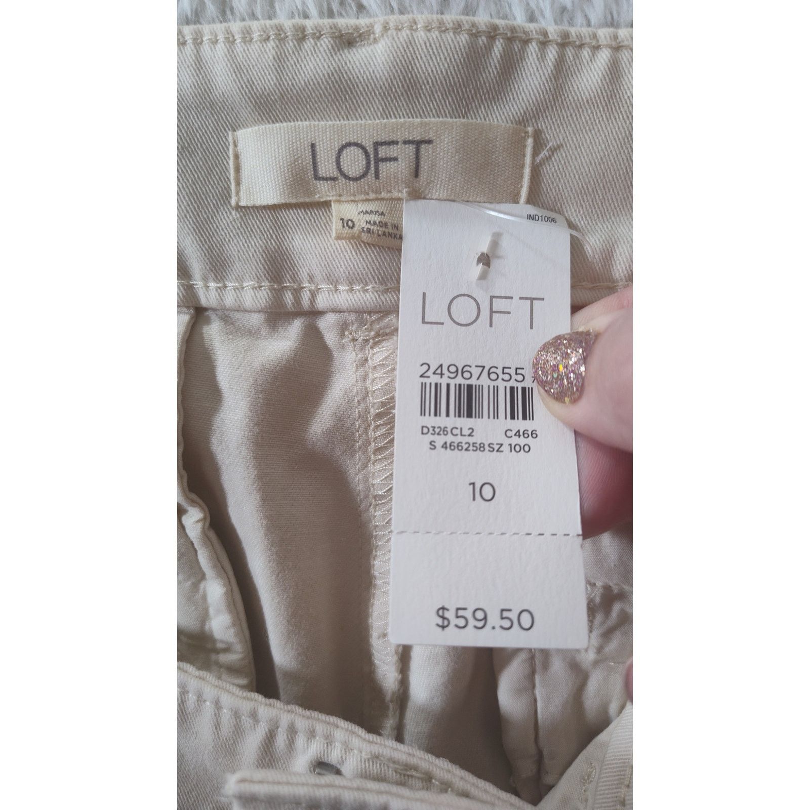 Loft Loft Girlfriend Chino Pants Womens 10 Floral Embroidered NWT Size 32" / US 10 / IT 46 - 3 Thumbnail