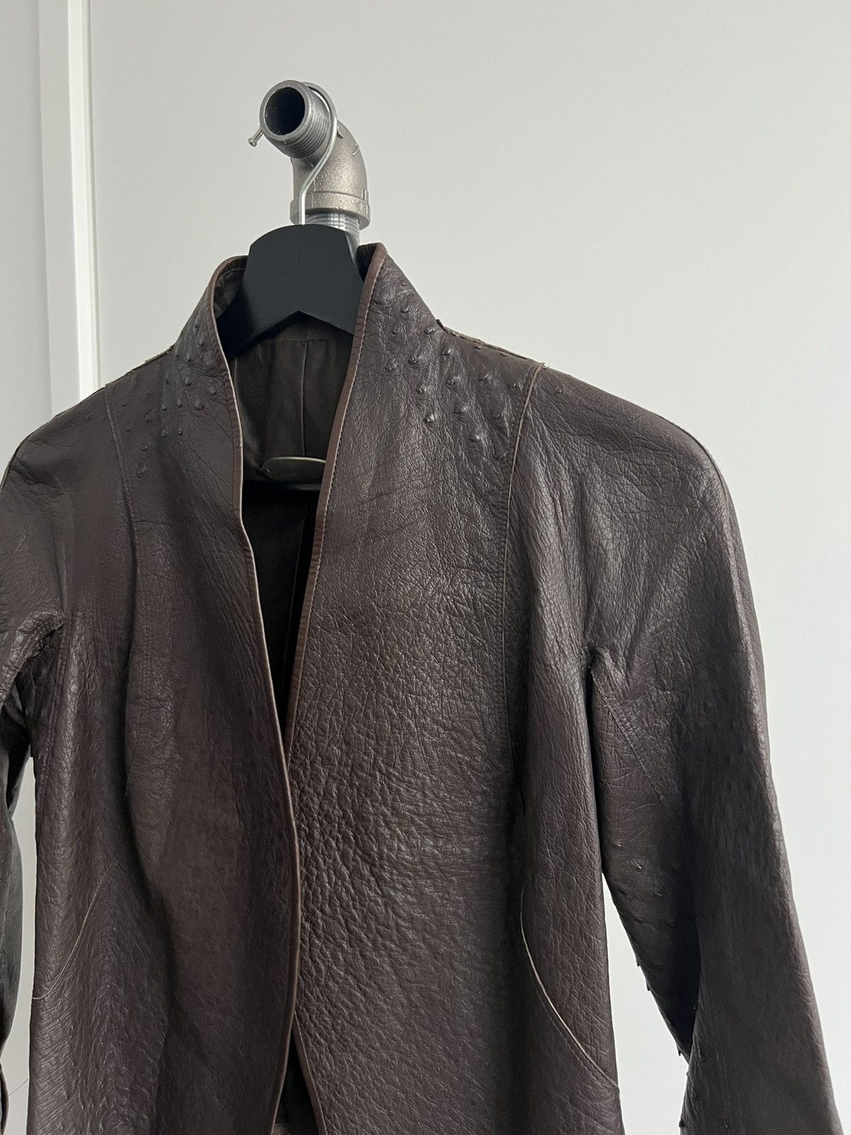 Revillon AW03 Ostrich-Leather Jacket Size XXS / US 00 / IT 34 - 3 Thumbnail