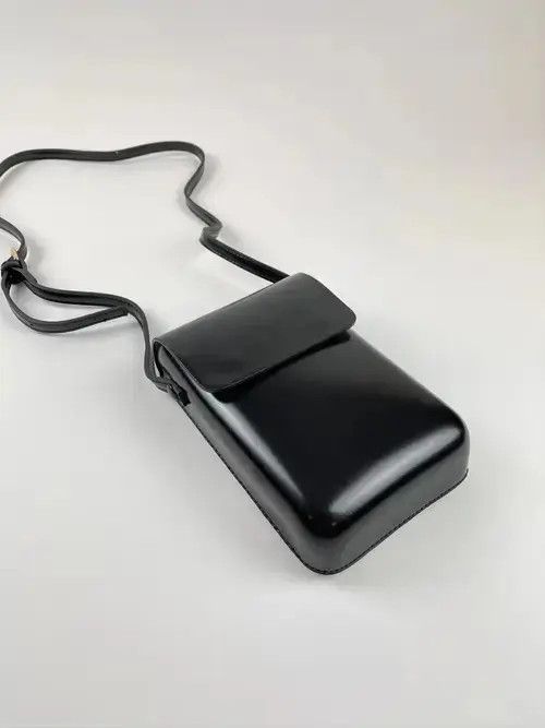 Leather Black - Vertical Crossbody Bag Size ONE SIZE - 4 Thumbnail