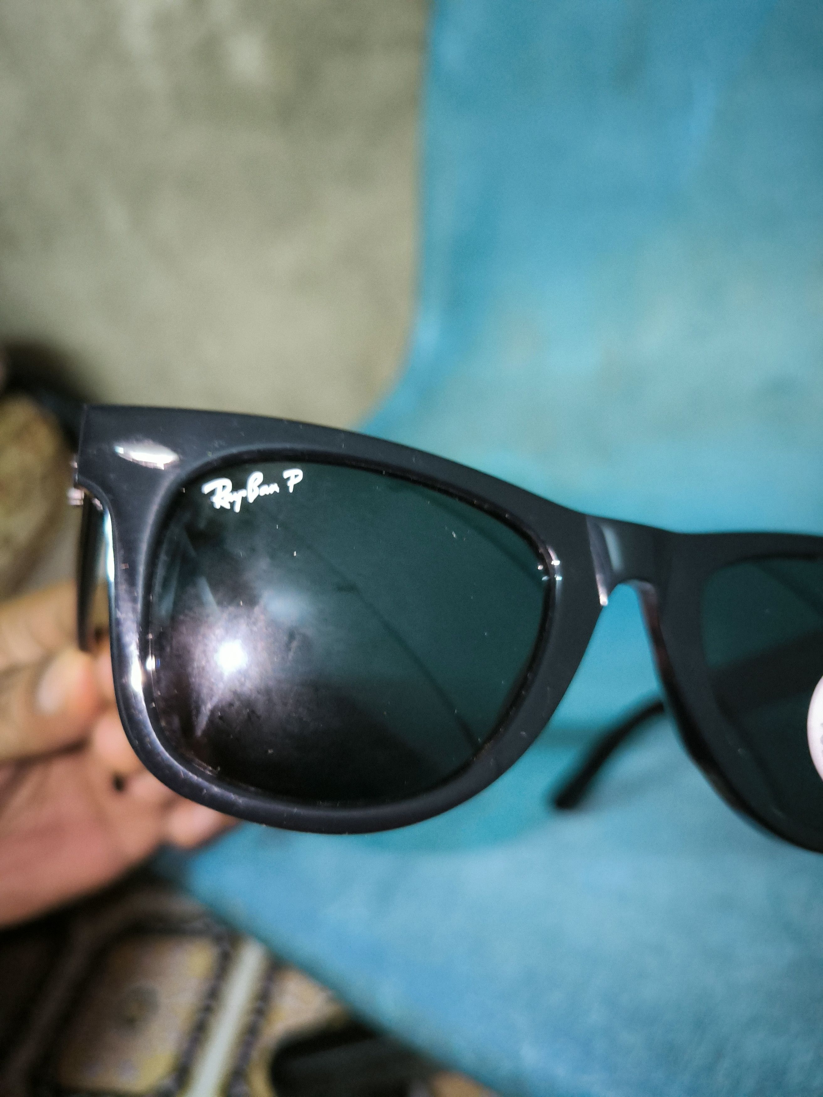 RayBan Wayfarer Blue Lens Polarized Size ONE SIZE - 14 Thumbnail