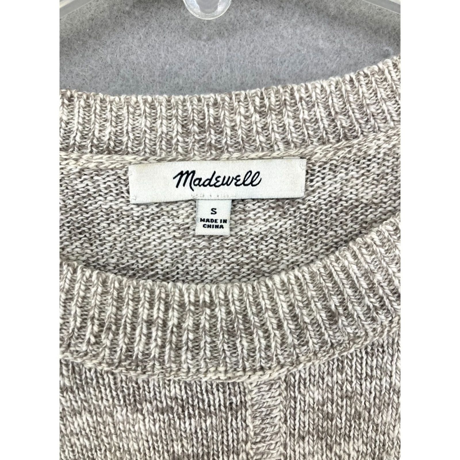 Madewell Madewell Shirt Womens S Brown Tan Short Sleeve Sweater Tie Front Preppy Boho Size S / US 4 / IT 40 - 4 Thumbnail