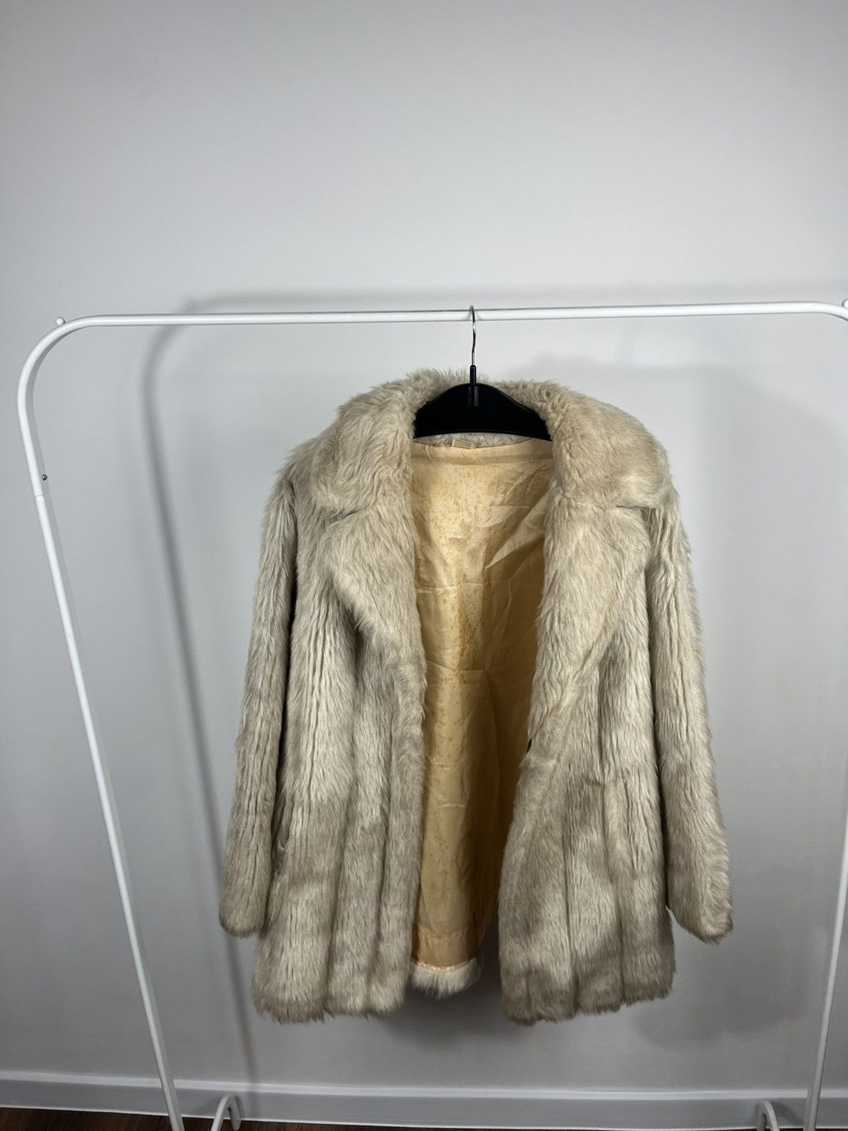 Other Vintage Faux Fur Coat Beige Women’s Size UK 14 EU 42 Size XXL / US 16-18 / IT 52-54 - 12 Thumbnail