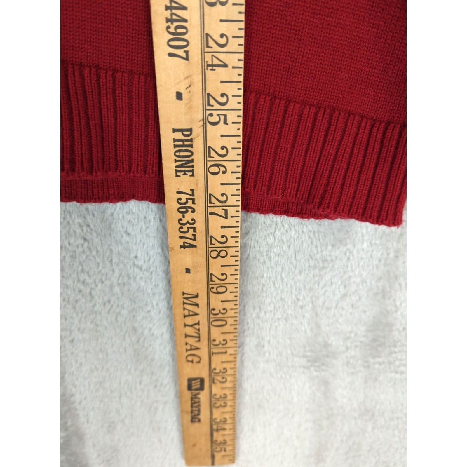 Croft & Barrow Croft Barrow Sweater Medium Red Long Sleeve Crew Neck Stripe Fair Isle Christmas Pullover Womens Size M / US 6-8 / IT 42-44 - 7 Thumbnail