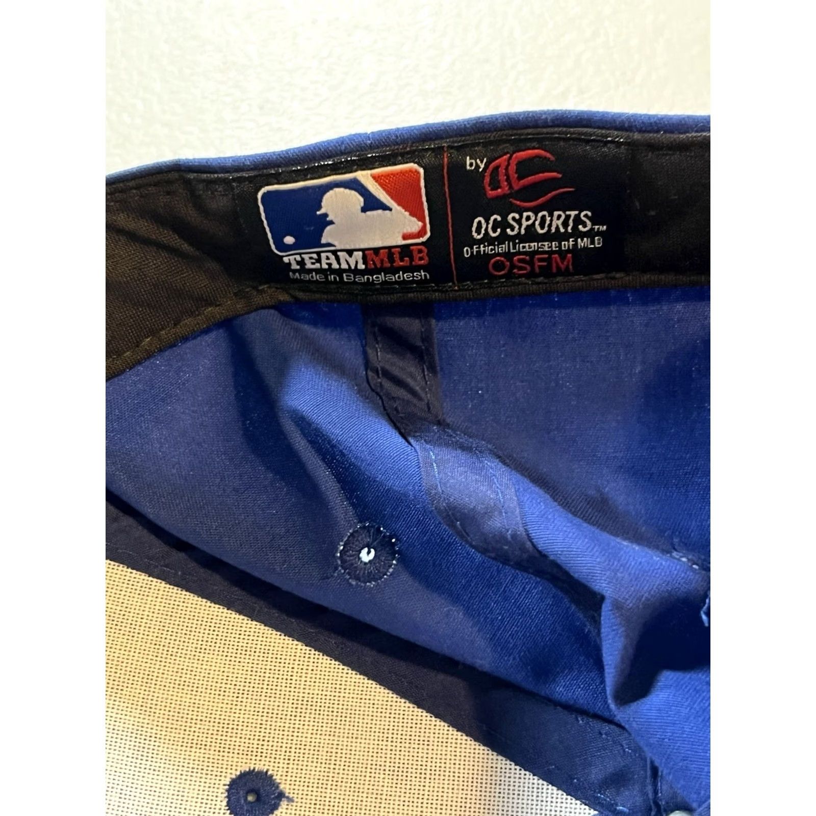 MLB VINTAGE New York Mets Ball Cap MLB Official License Mens Adjustable Blue Cotton Polyester Snapback Velcro Sports Cap Size ONE SIZE - 6 Thumbnail