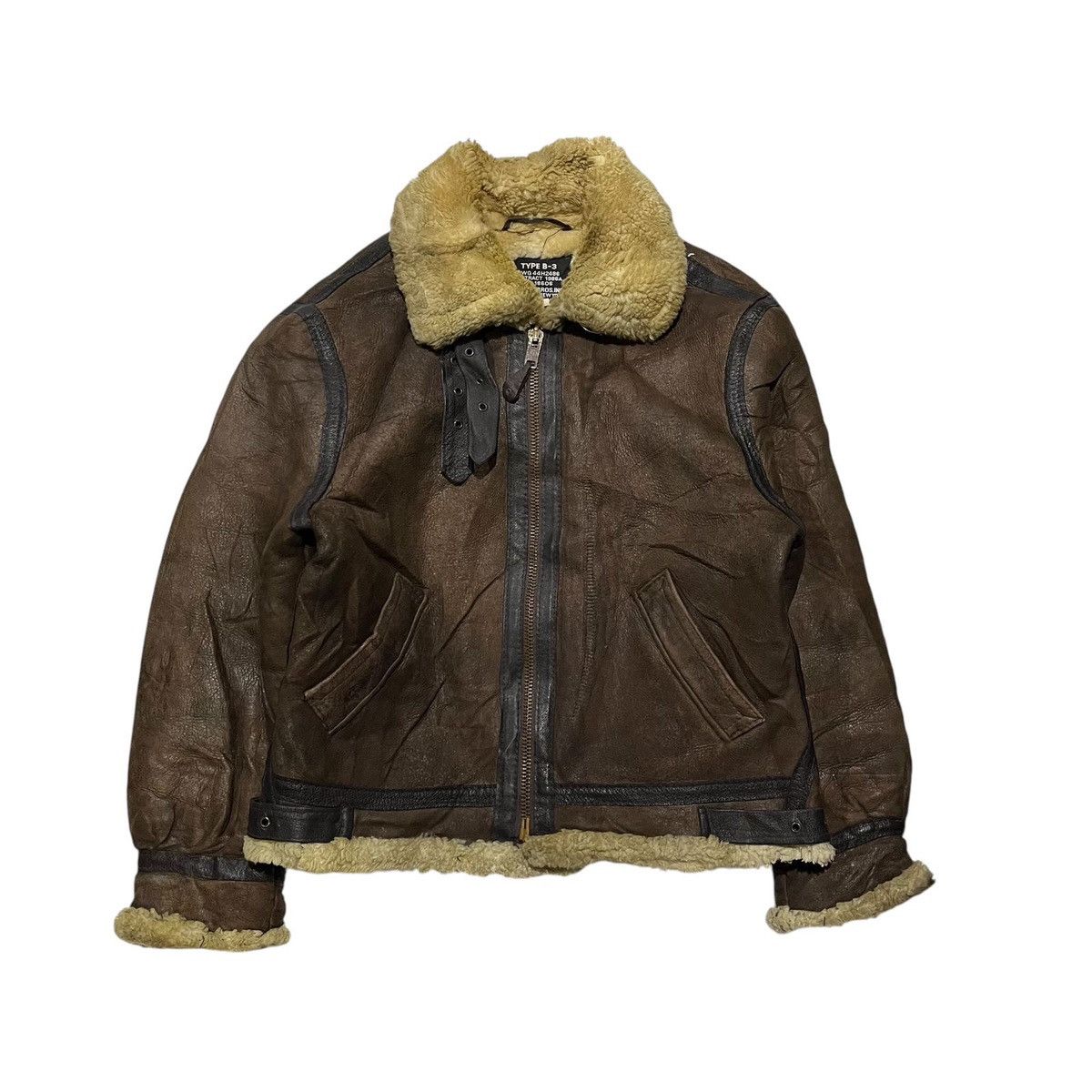 Schott × Vintage Vintage 90s schott bross inc b-3 usaf flight leather jacket Size US L / EU 52-54 / 3 - 1 Thumbnail