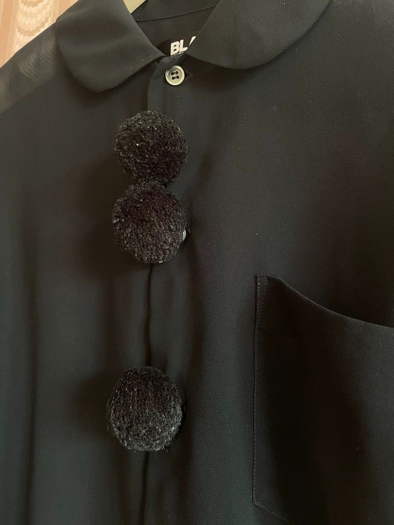 Comme des Garcons Comme Des Garcons Black See-Through Yarn Front Shirt Size M / US 6-8 / IT 42-44 - 5 Thumbnail
