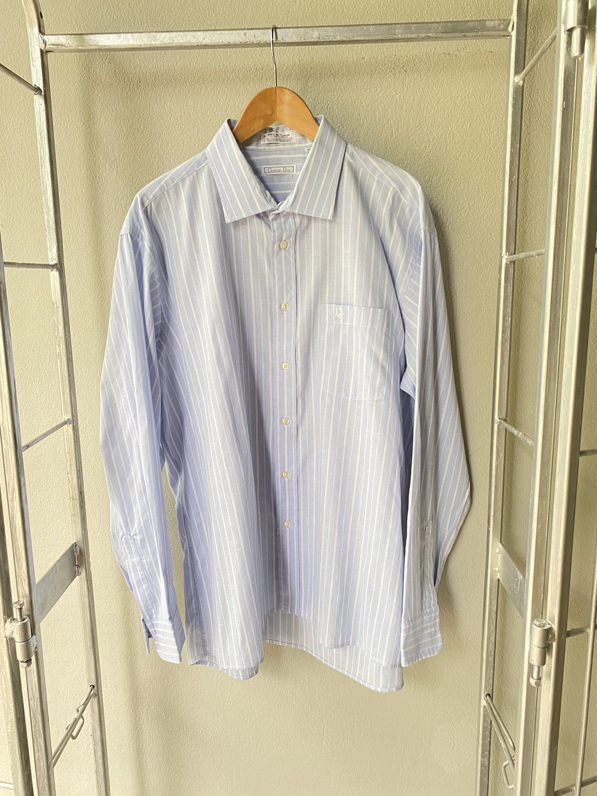 Christian Dior Monsieur Christian Dior vintage strip shirt Size US XL / EU 56 / 4 - 13 Thumbnail