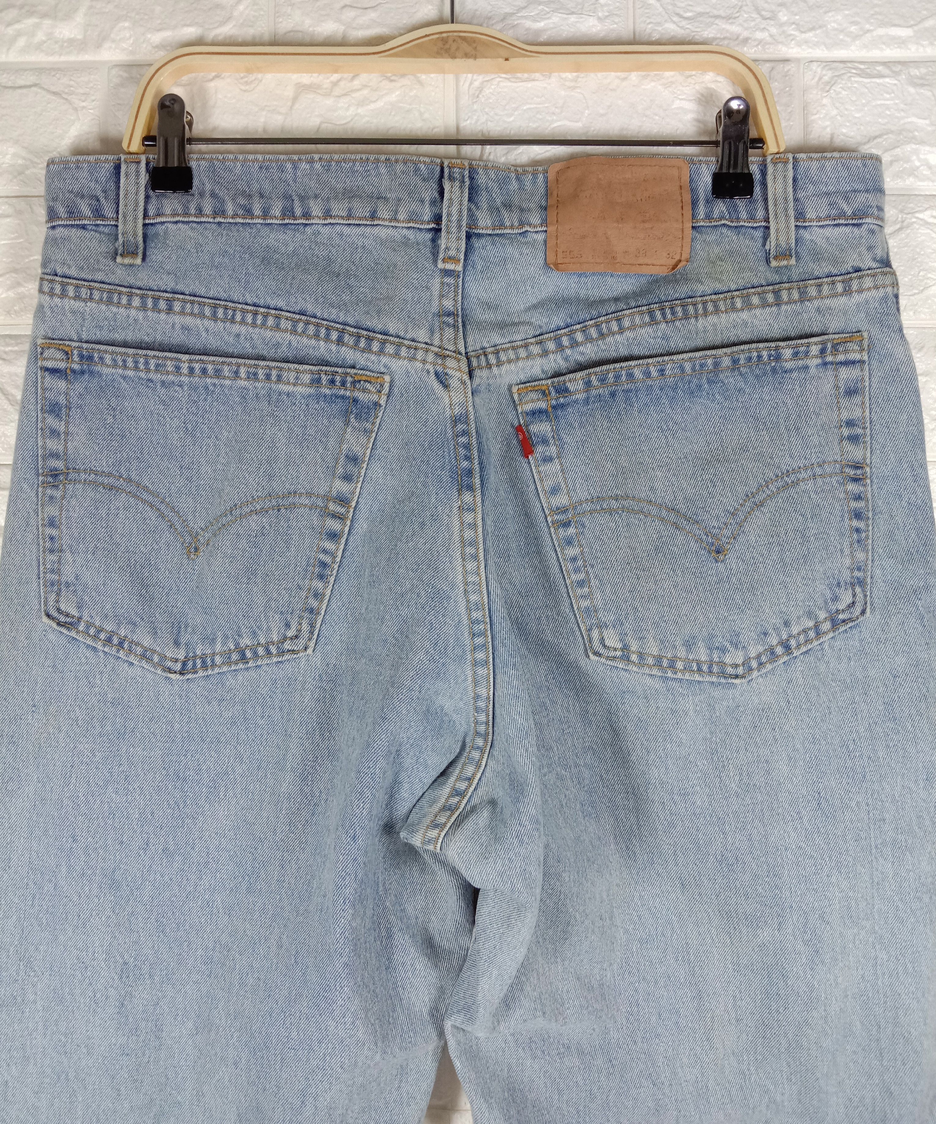Levi's Vintage 90s Levi’s 555 Jeans Light Wash Relaxed Fit Denim Size US 38 / EU 54 - 6 Thumbnail