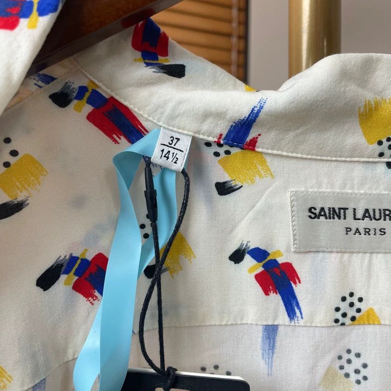 Yves Saint Laurent Saint Laruent size 37 Colorful Graffiti Print Short Sleeve Size US M / EU 48-50 / 2 - 6 Thumbnail