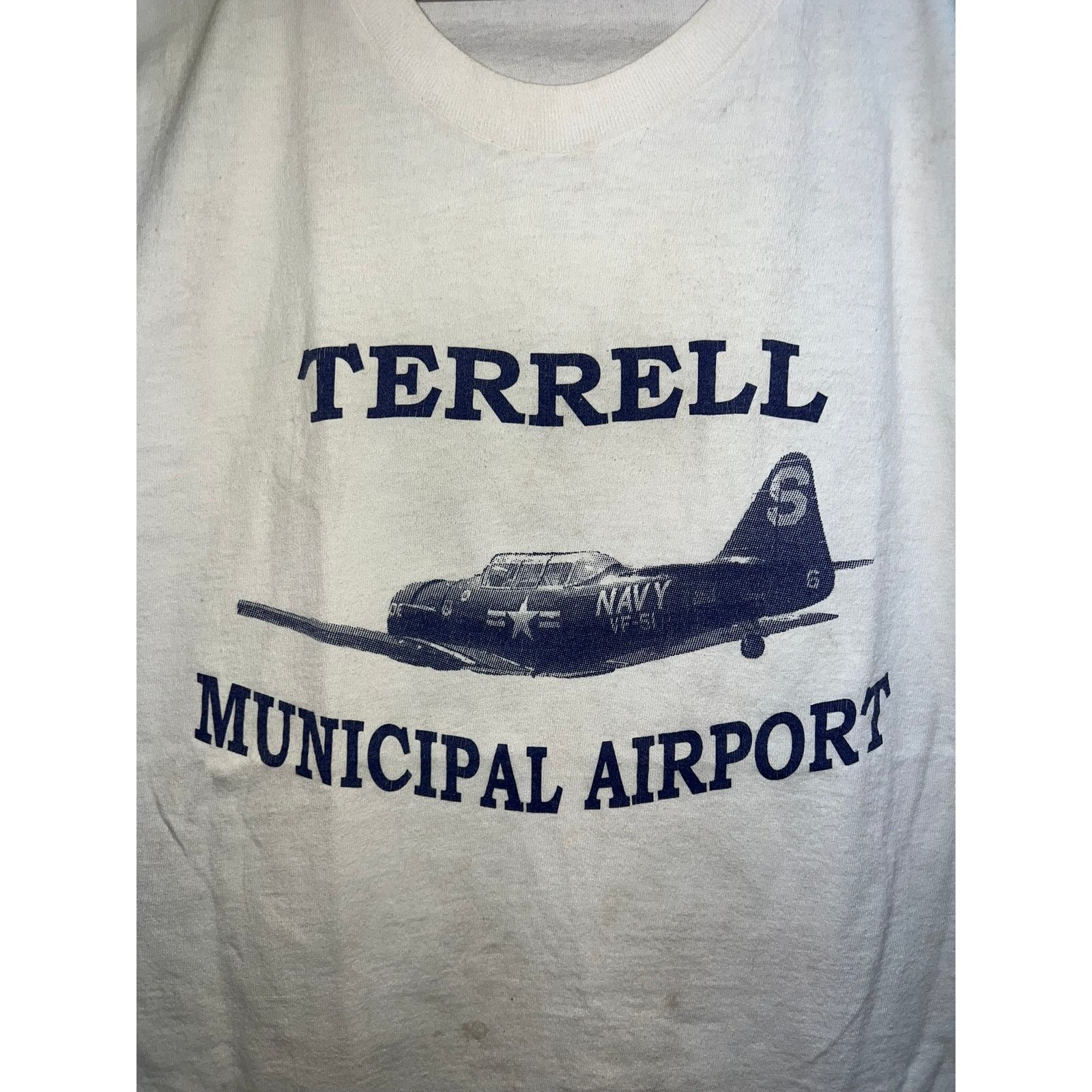 Hanes Vintage Terrell Fly In Shirt School Air Force Tee 90s VTG L Size US L / EU 52-54 / 3 - 2 Thumbnail