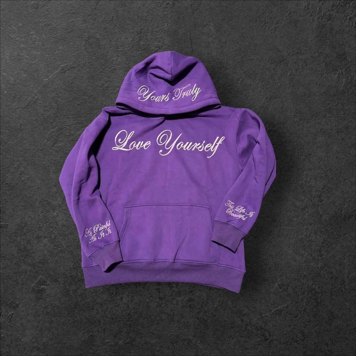 Other Yours Truly Phora Collab “Love Yourself” Purple Hoodie Size US M / EU 48-50 / 2 - 1 Thumbnail