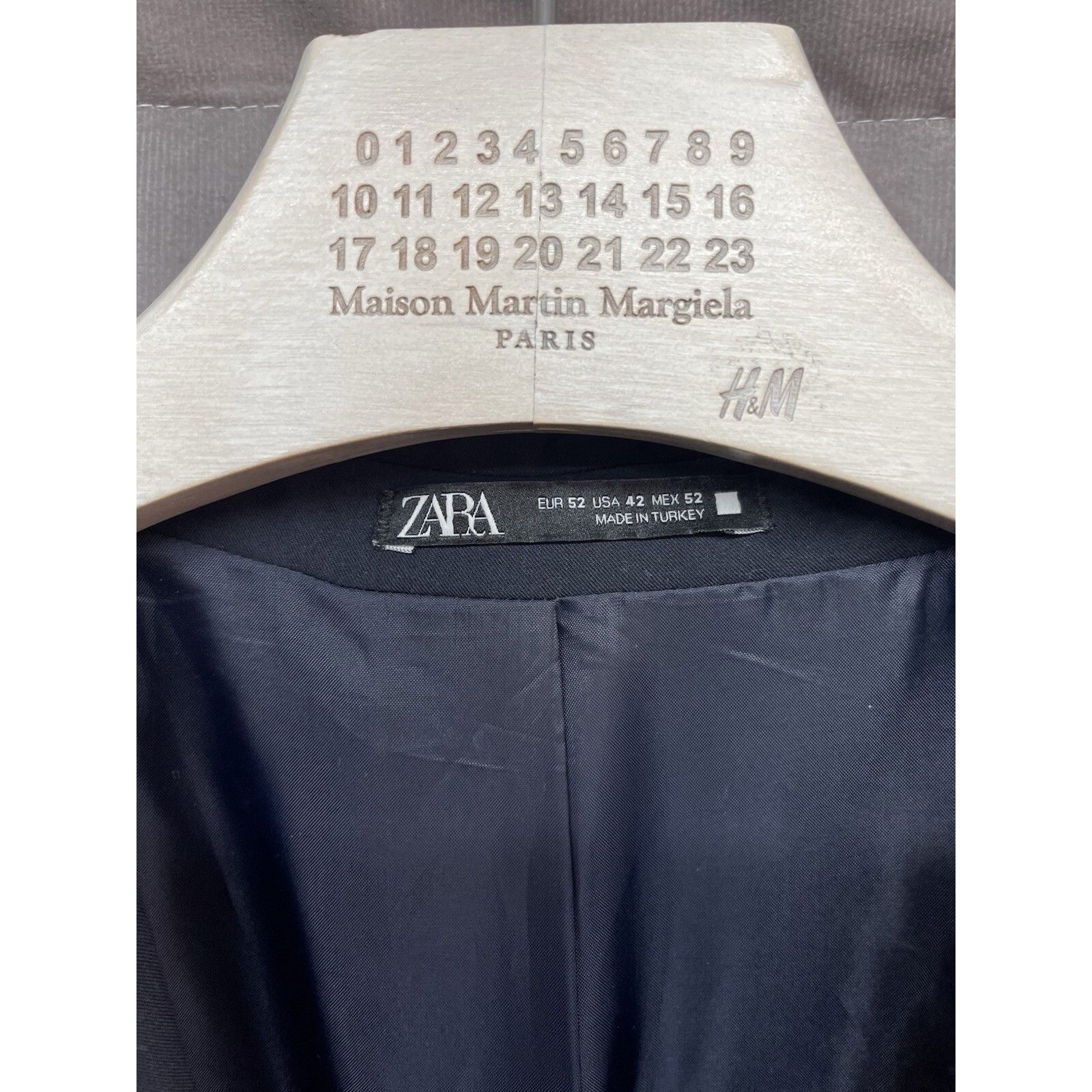 Zara Zara Blazer Mens size 42 comfort slim Fit jacket Navy Blue P Size 42R - 3 Thumbnail