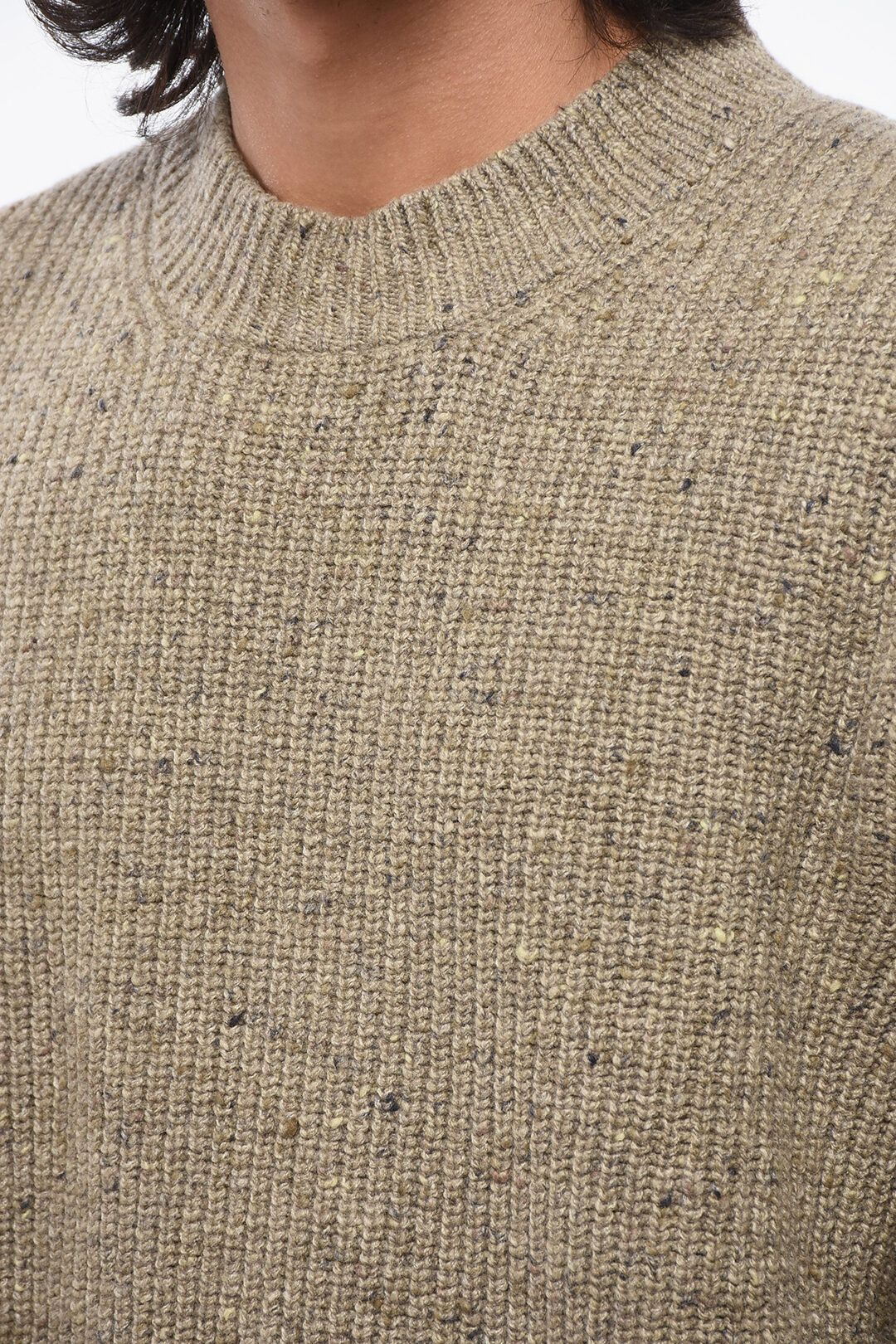 Maison Margiela og1mm0825 Wool Blend Crewneck Sweater in Dark Beige Size US S / EU 44-46 / 1 - 3 Thumbnail