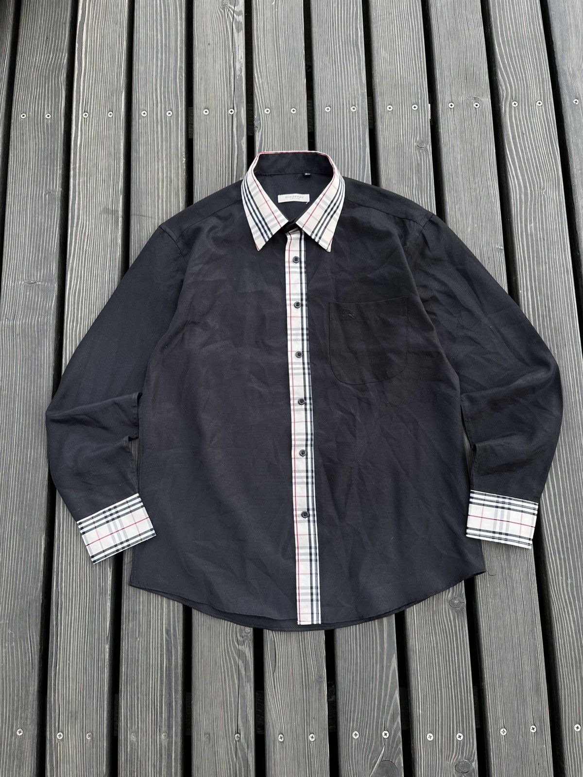 Burberry Vintage Burberry Nova Check Button Up Shirt Luxury Bootleg Size US L / EU 52-54 / 3 - 1 Thumbnail