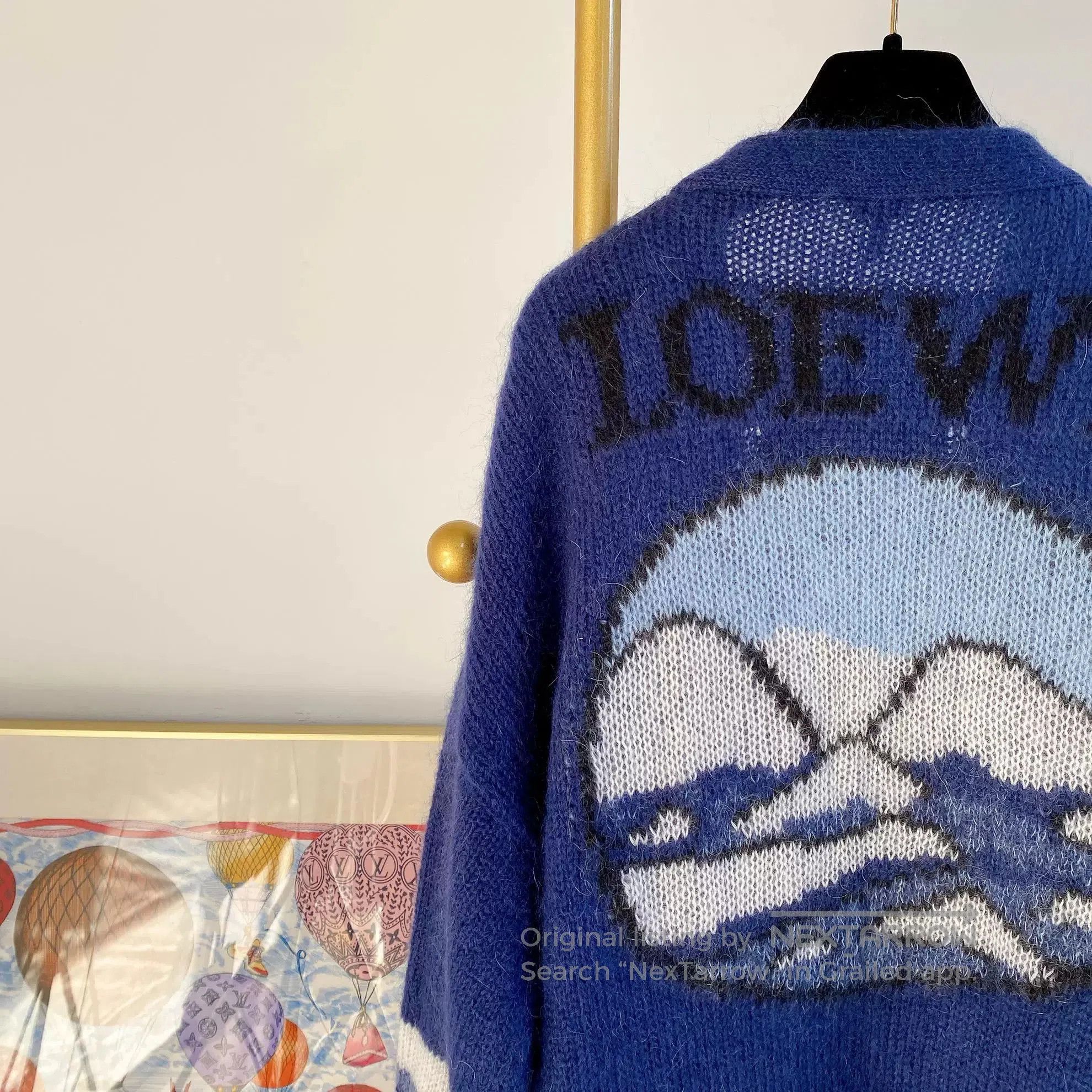 Loewe Loewe Blue Patterned Knit Cardigan. Size M / US 6-8 / IT 42-44 - 5 Thumbnail