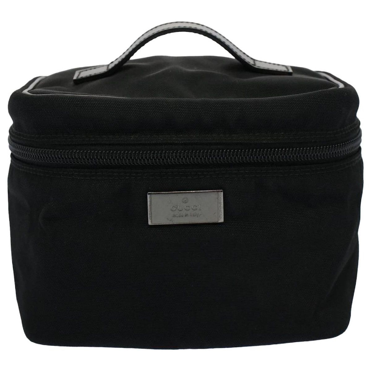 Gucci Authentic GUCCI Vanity Cosmetic Pouch Nylon Canvas Black Size ONE SIZE - 1 Thumbnail