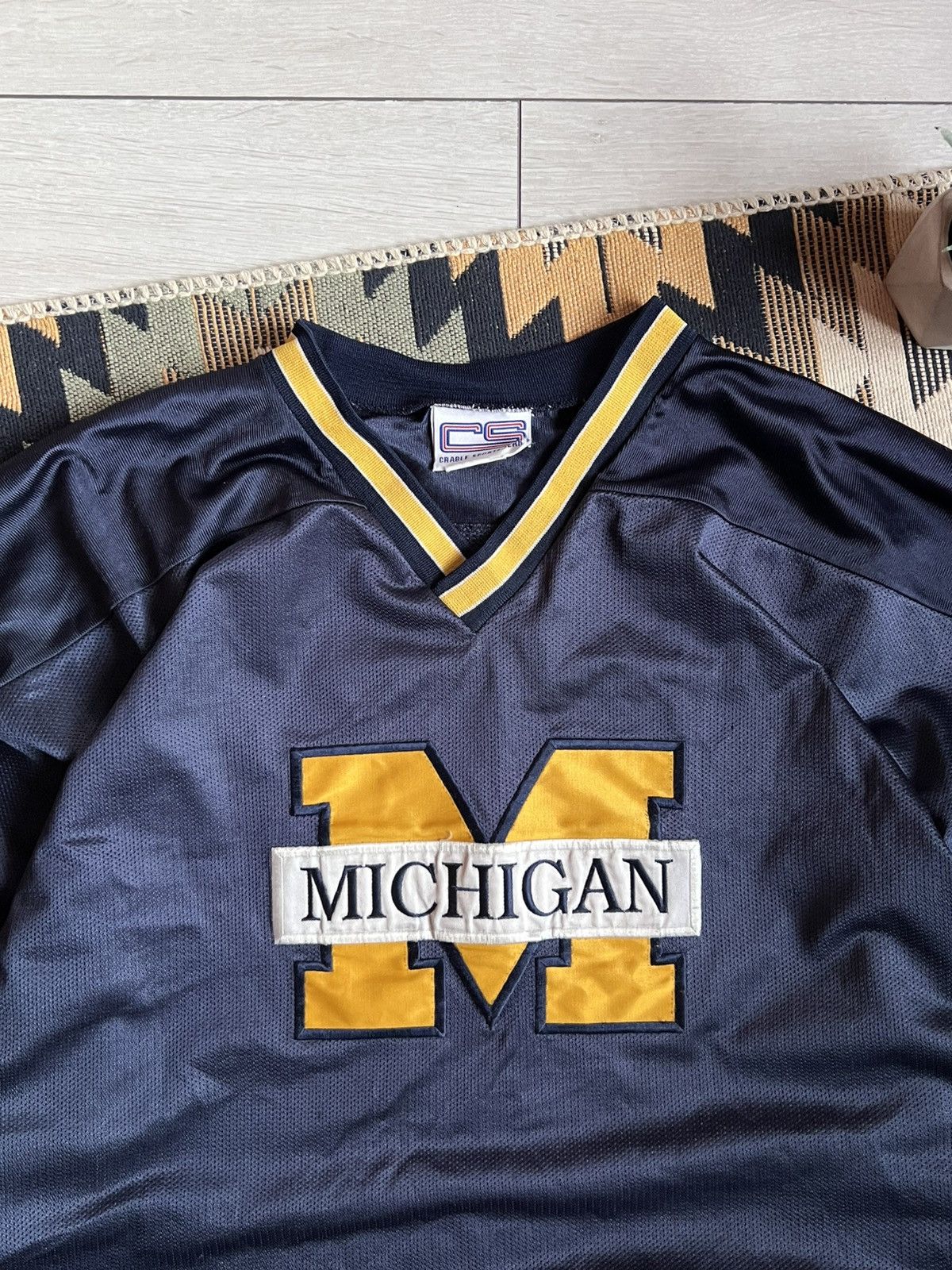 Ccm Vintage Michigan Crable Sportswear Hockey Jarsey Size US L / EU 52-54 / 3 - 5 Thumbnail