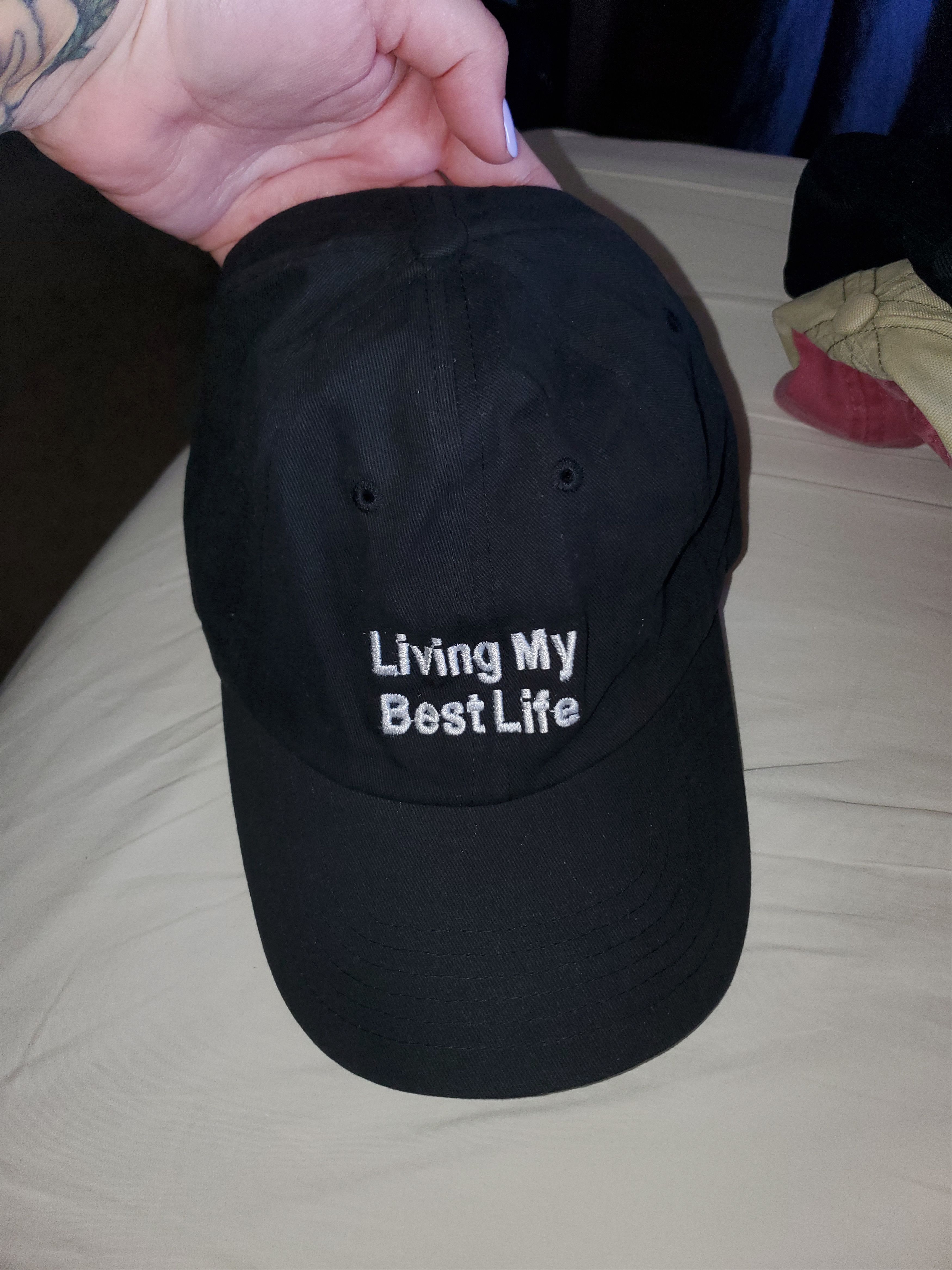 Other Living My Best Life Embroidered Hat w/ Adjustable Strap Size ONE SIZE - 1 Thumbnail