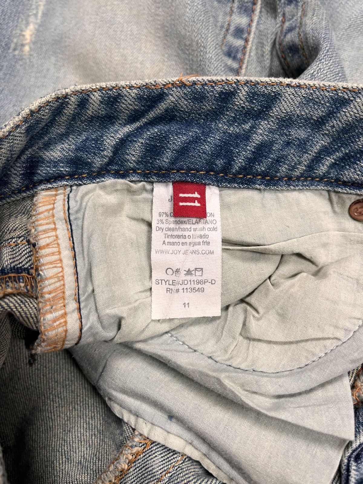 Japanese Brand JoyJean Flared Denim Pants Embroidery Size US 32 / EU 48 - 15 Thumbnail