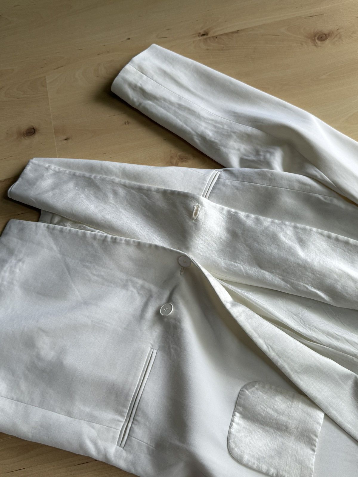 Sandro Sandro Paris White Tailored Blazer jacket Size M / US 6-8 / IT 42-44 - 5 Thumbnail
