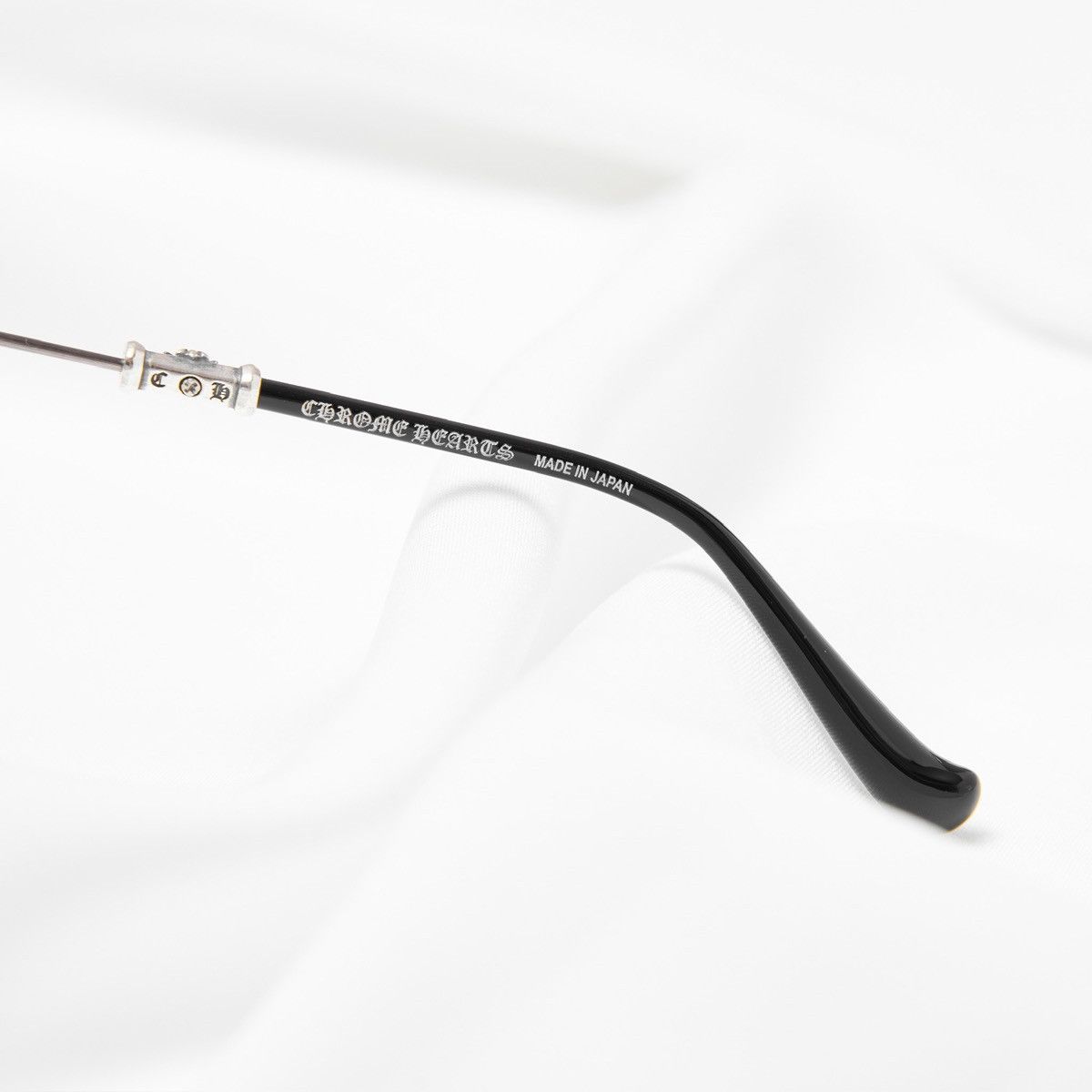Chrome Hearts CHROME HEARTS BUBBA-A ANTIQUE SILVER-BLACK PLASTIC GLASSES Size ONE SIZE - 5 Thumbnail