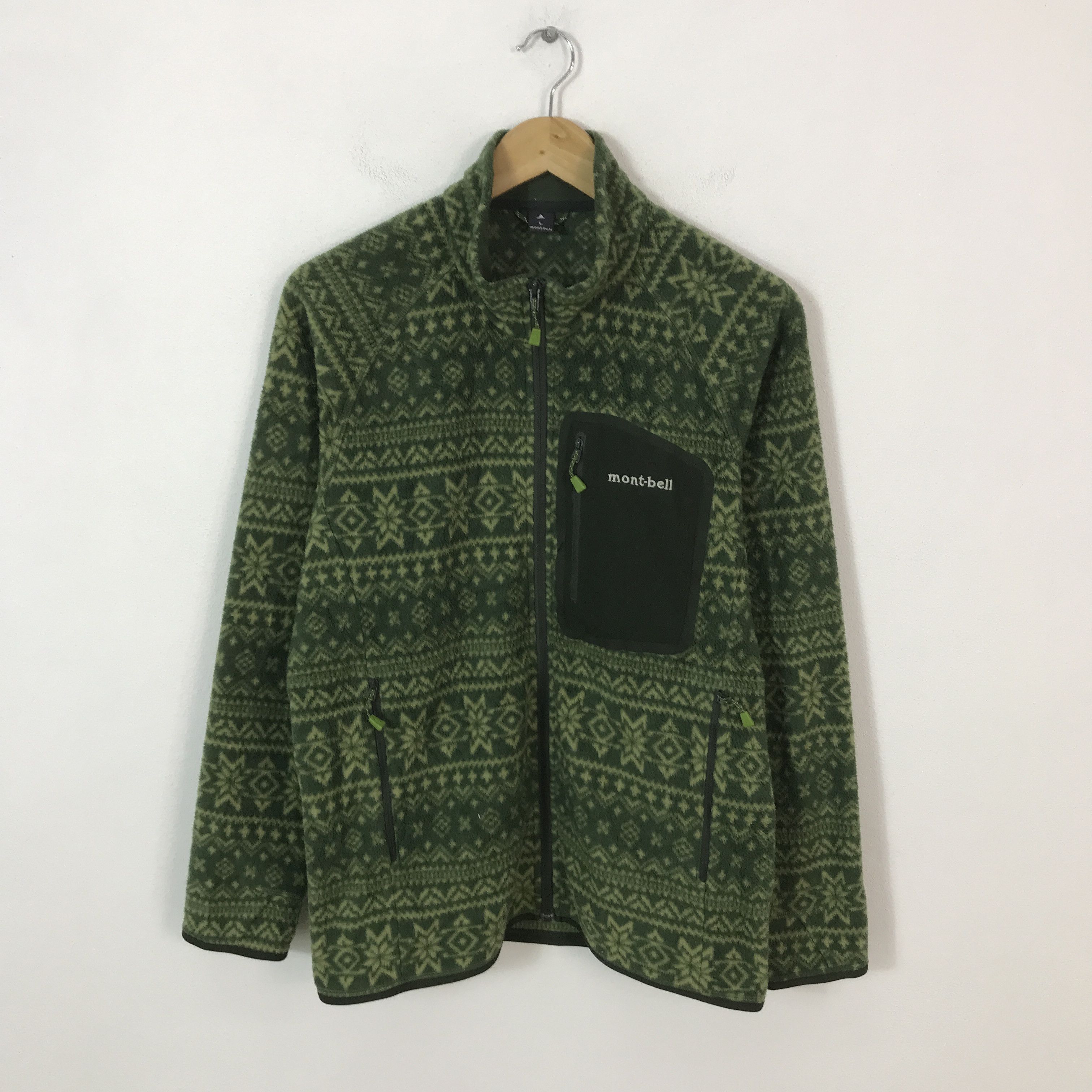vtg montbell fleece navajo outdoor jacket K63B5