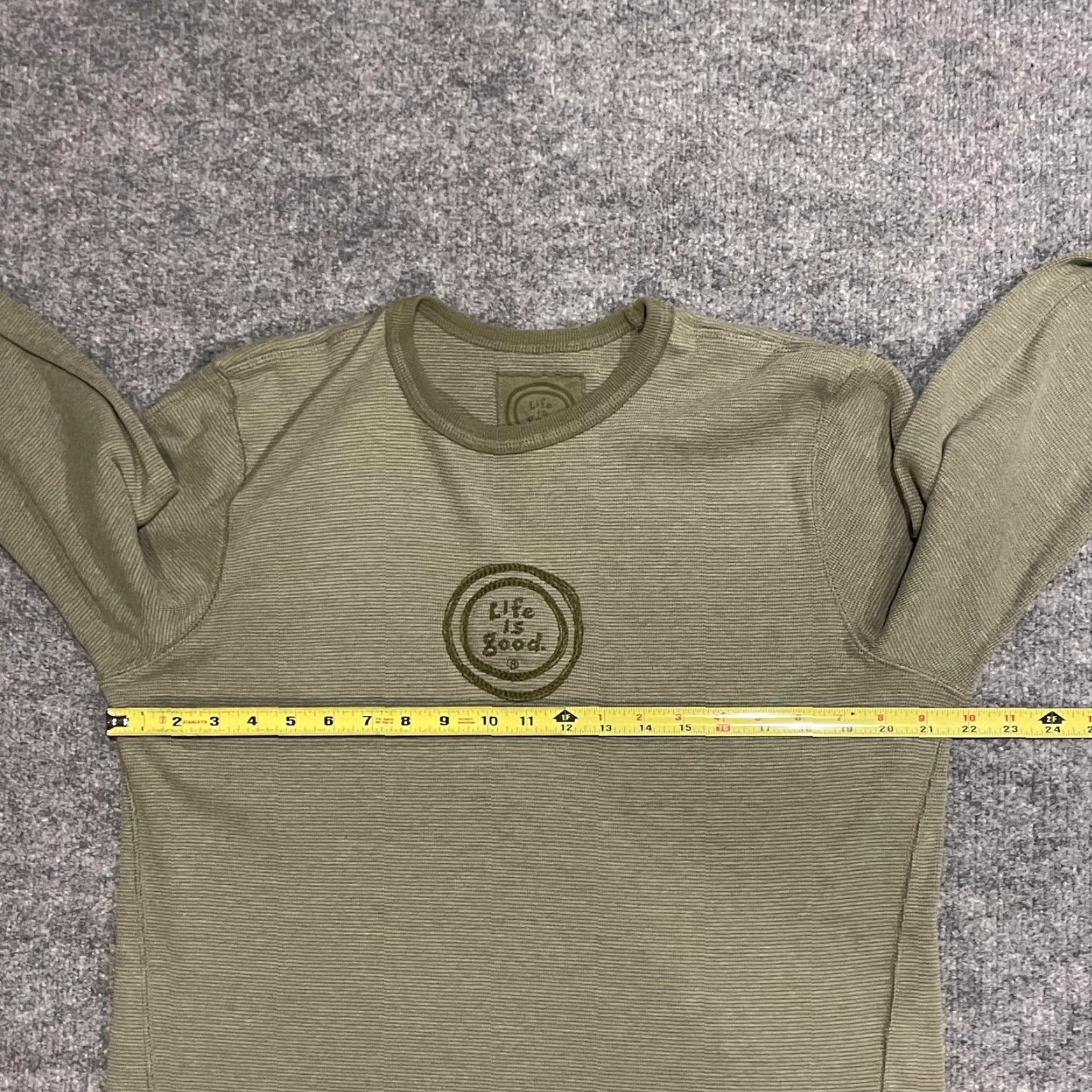 Life is Good Life is Good Thermal Shirt Mens Medium Green Long Sleeve Crewneck Size US M / EU 48-50 / 2 - 7 Thumbnail
