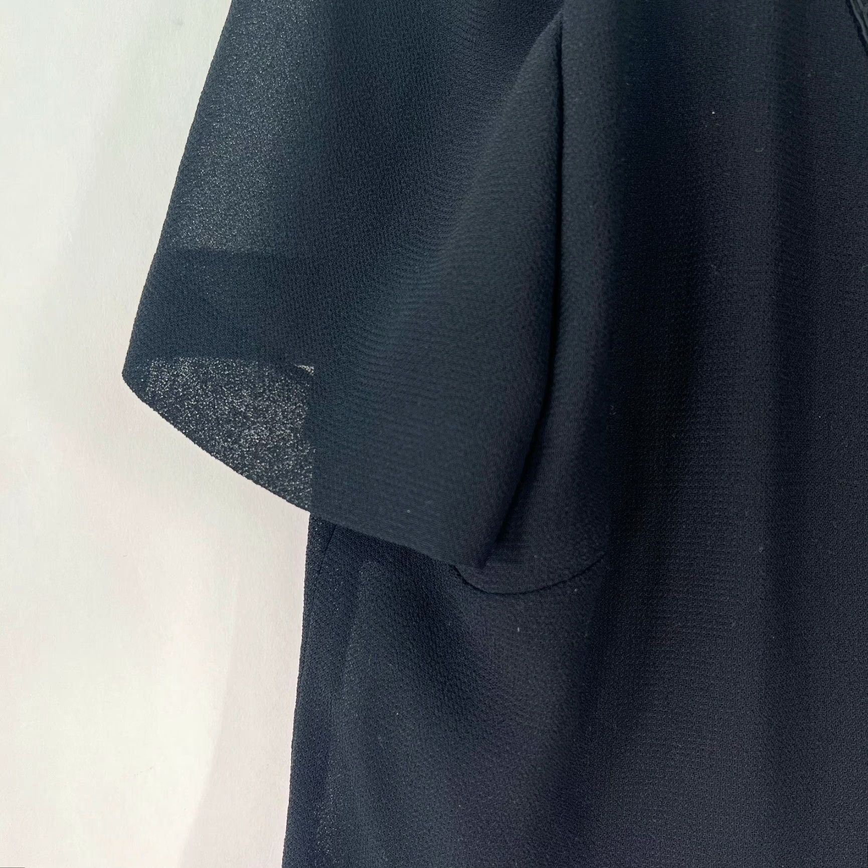 Talbots Talbots Blazer Jacket Petites Womens Short Sleeve Embroidered Edges Black Size 8 Size 30" / US 8 / IT 44 - 4 Thumbnail
