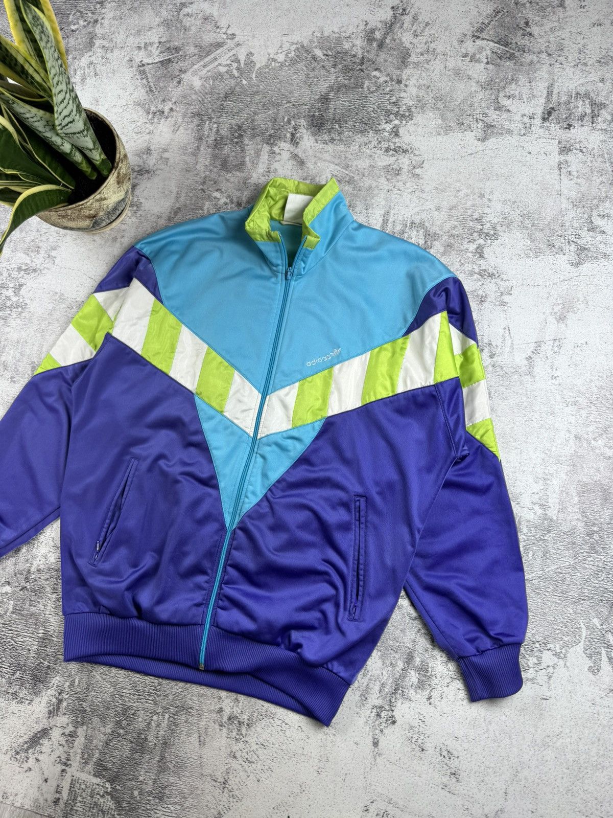 Adidas Adidas Men’s Vintage M Y2K Retro Blue Logo Track Activewear Zip Light Jacket Size US M / EU 48-50 / 2 - 4 Thumbnail