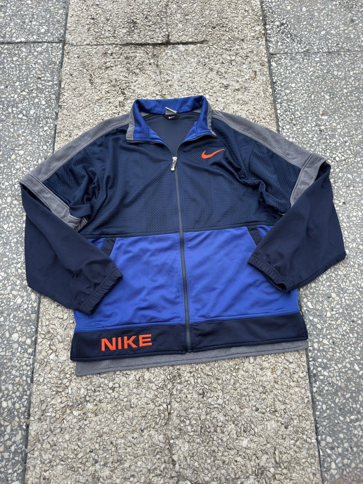 Nike Nike Full Zip Sweatshirt 90s Big Logo Retro Size US XL / EU 56 / 4 - 1 Thumbnail