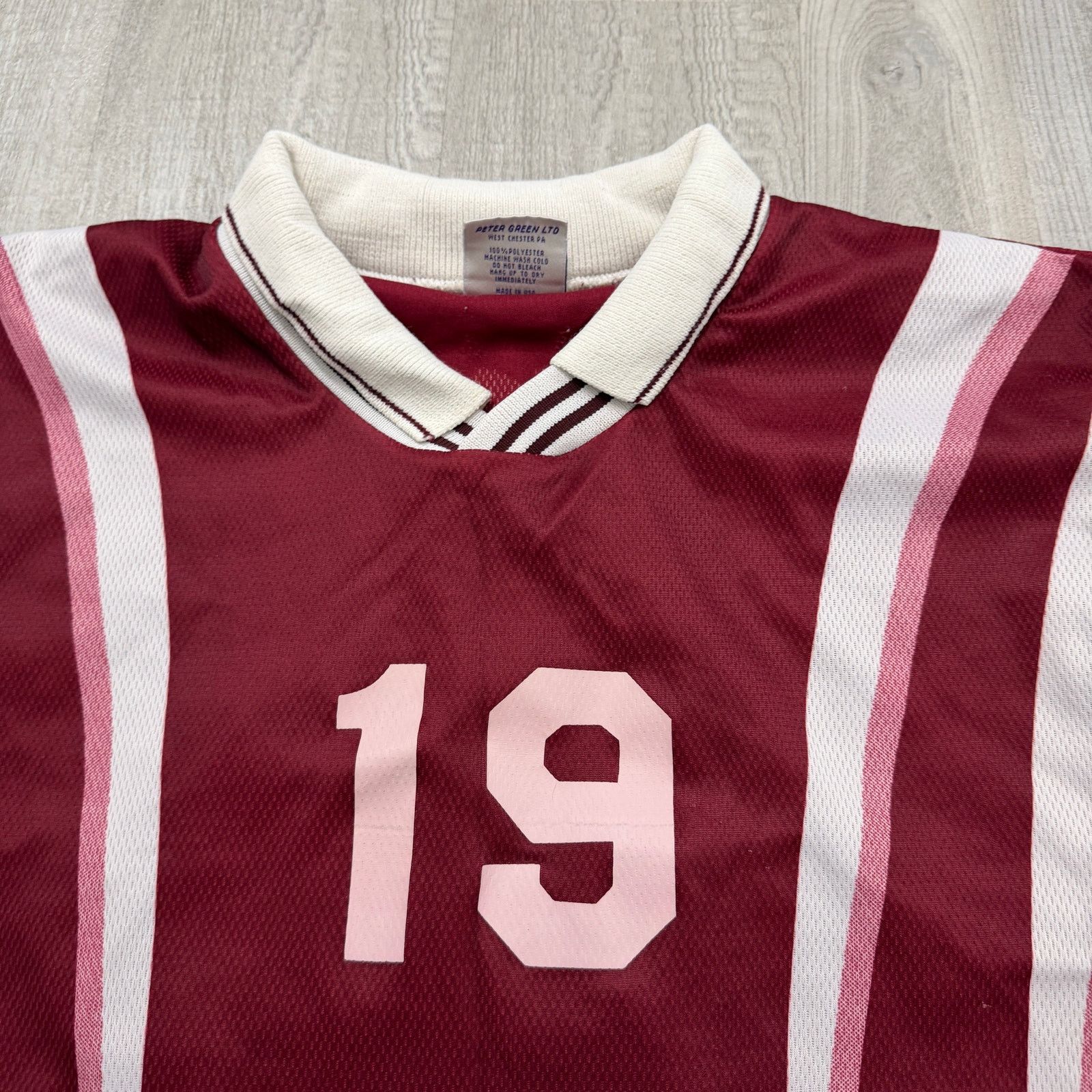 Vintage Vintage Dynamic Soccer Collared Jersey Medium Red White 90s Size US M / EU 48-50 / 2 - 3 Thumbnail