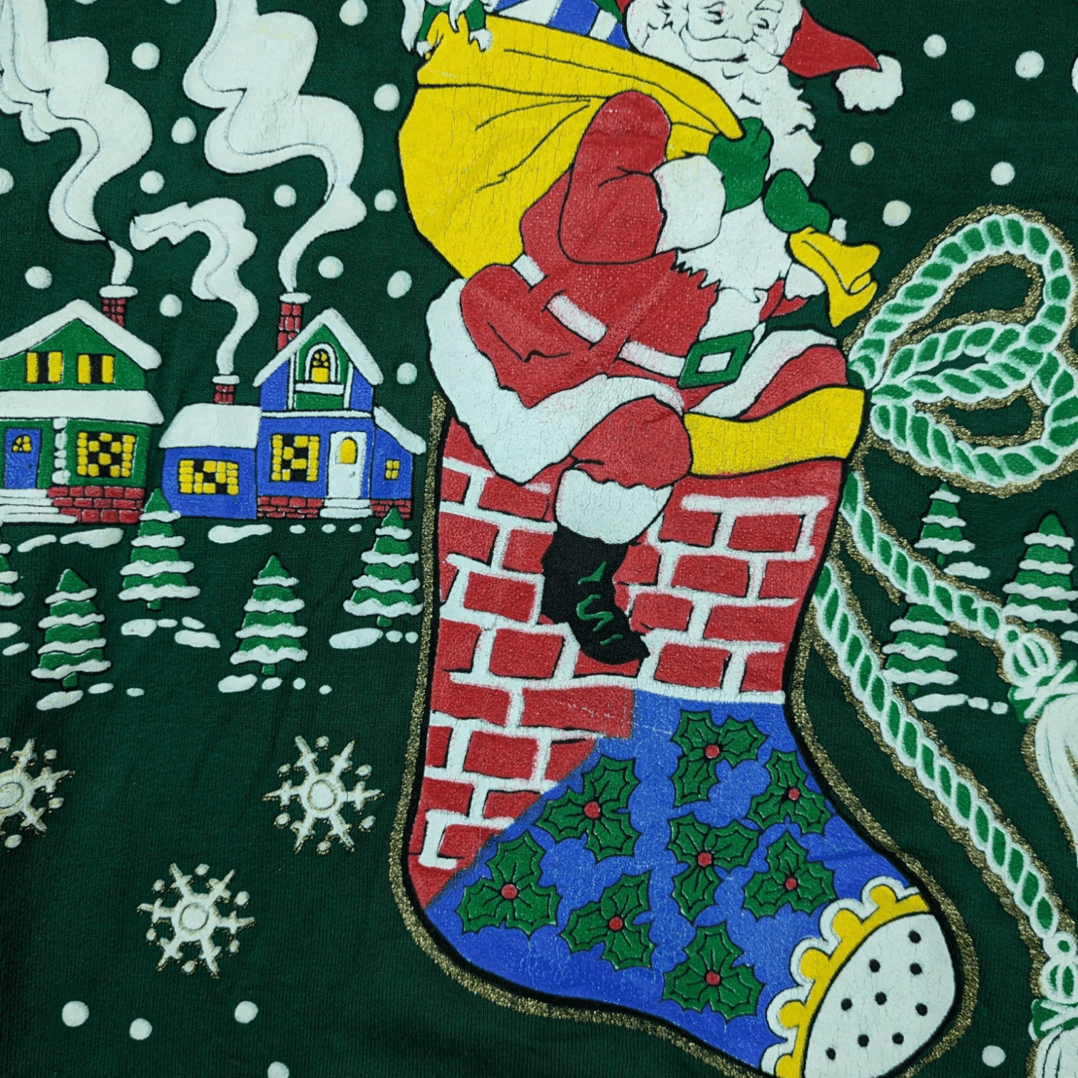 Vintage Vintage 90's SANTA CLAUS Christmas Full Print Jumper Size US L / EU 52-54 / 3 - 6 Thumbnail