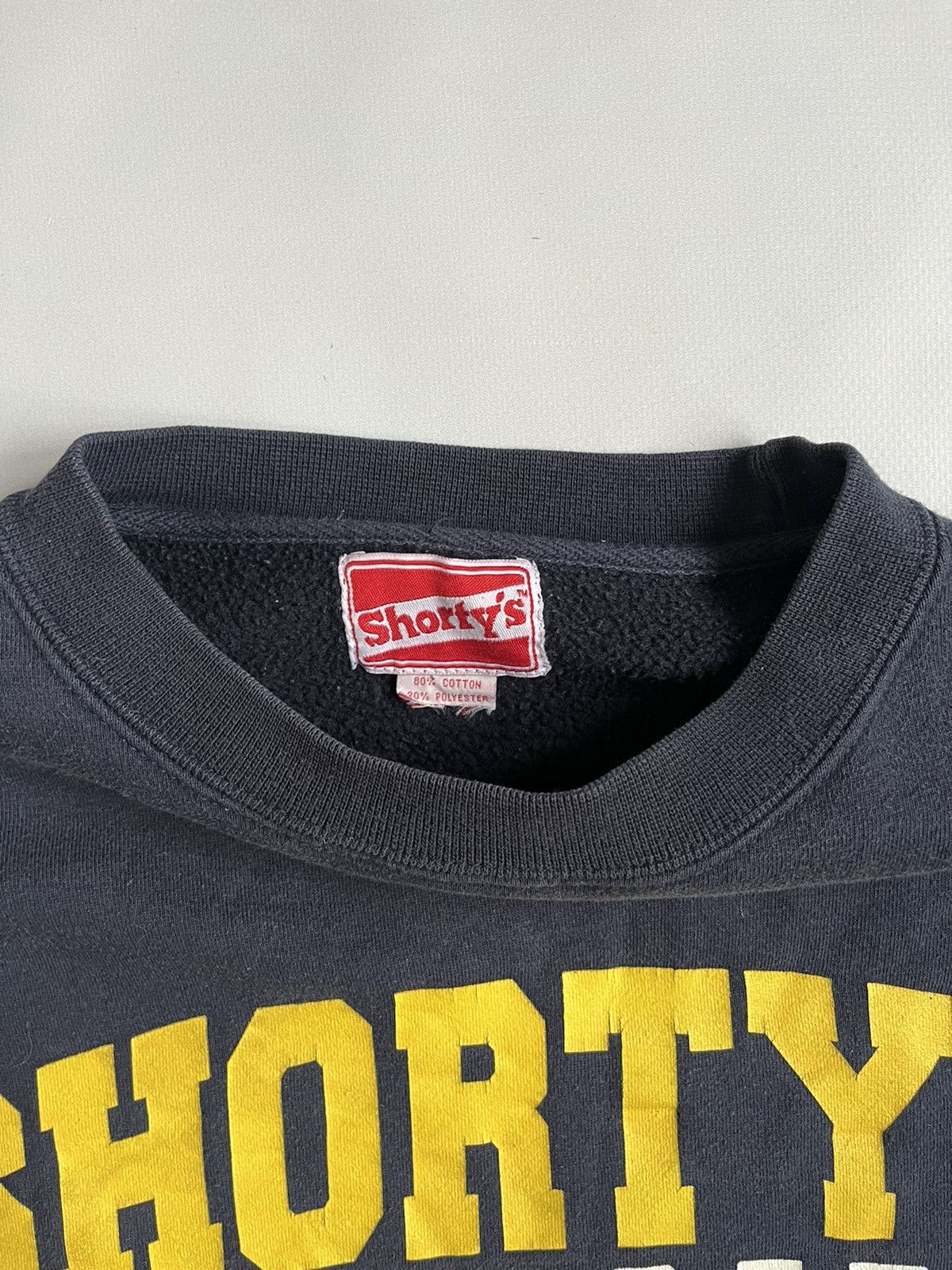 Shorty's Skateboards Vintage 90s Shorty`s Skateboards Sk8 Faded Navy Sweatshirt Size US S / EU 44-46 / 1 - 2 Thumbnail