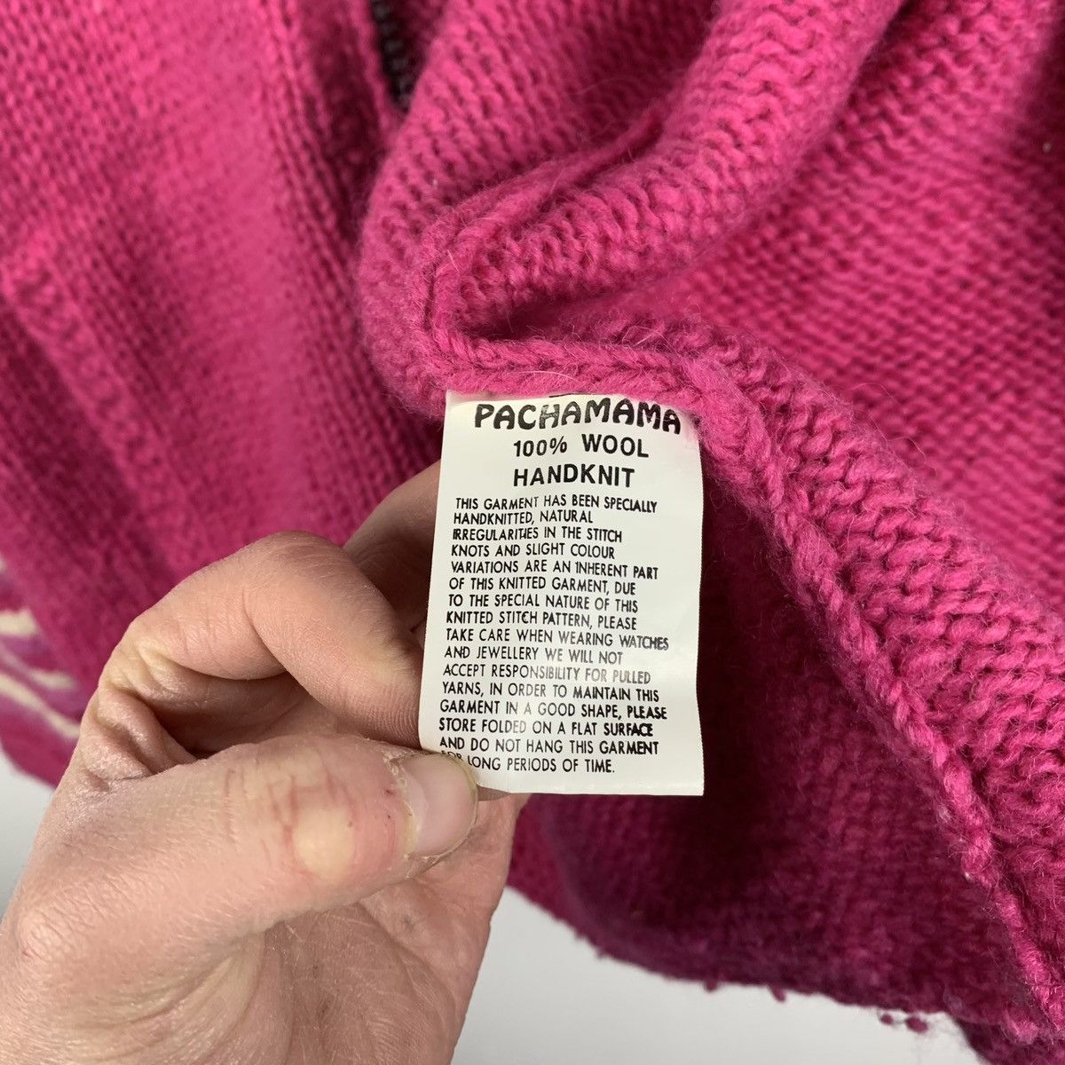 Other Vintage Y2K Pachamama Hand Knit Wool Jacket Full Zip OneSize Size US XXL / EU 58 / 5 - 17 Thumbnail