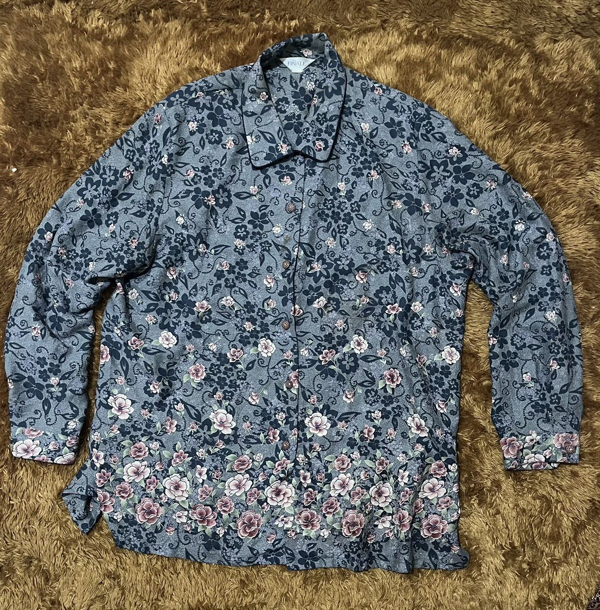 Beauty Beast Finale Flower FullPrint Button Up Shirt Size L / US 10 / IT 46 - 1 Thumbnail