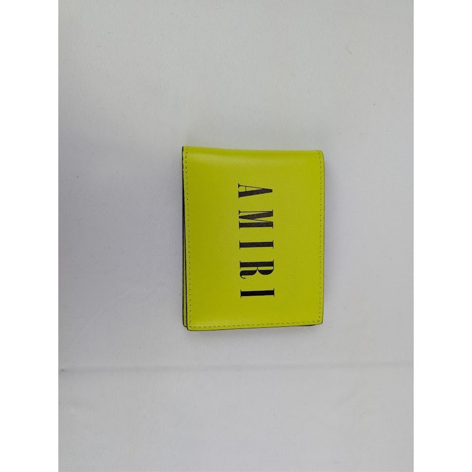 Amiri o1rshd1 Q:3 / Size: OS / Nappa Amiri Bifold Wallet in Yellow Size ONE SIZE - 2 Thumbnail