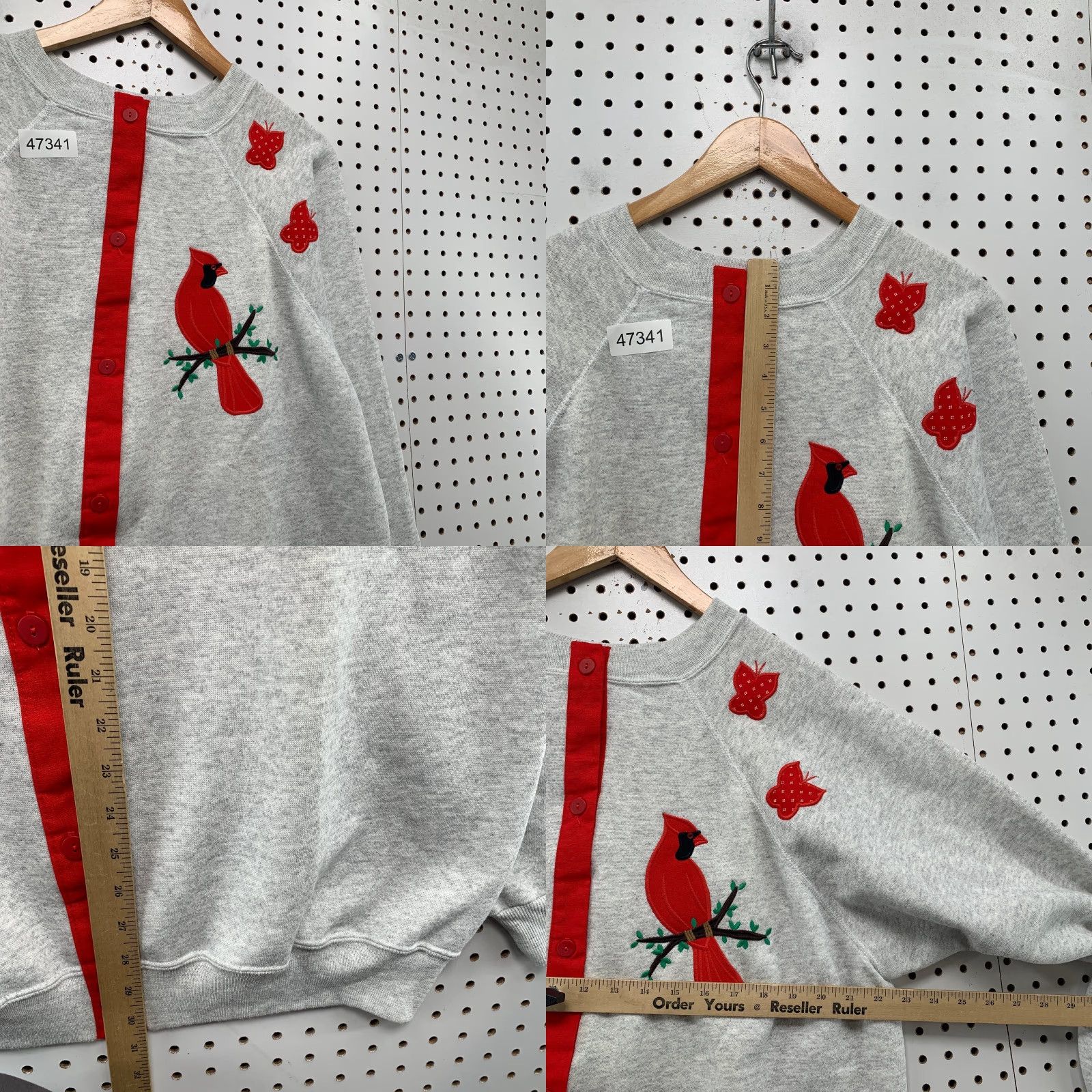 Vintage VINTAGE Cardinal Cardigan Sweatshirt Womens 2XL Gray Embroidered USA Cardigan Sweatshirt Womens 2XL Gray Embroidered USA Size XXL / US 16-18 / IT 52-54 - 8 Thumbnail