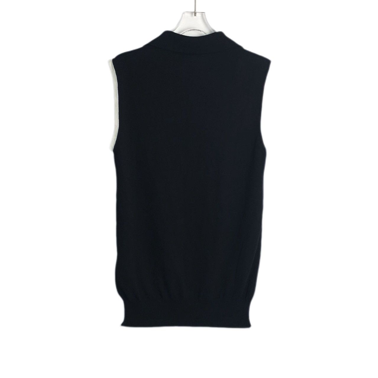 Yves Saint Laurent Saint Laurent Contrast Sleeveless Knit Polo Tank Top K26WX Size M / US 6-8 / IT 42-44 - 2 Thumbnail