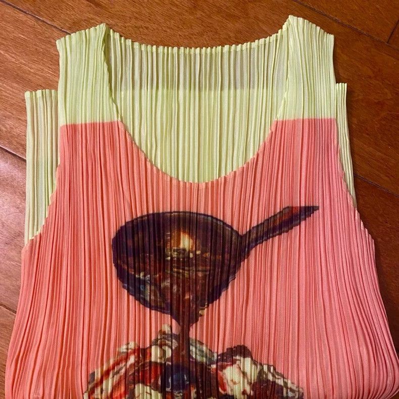 Issey Miyake Issey Miyake size:3 A vintage pink parfait ice cream vest Size S / US 4 / IT 40 - 9 Thumbnail