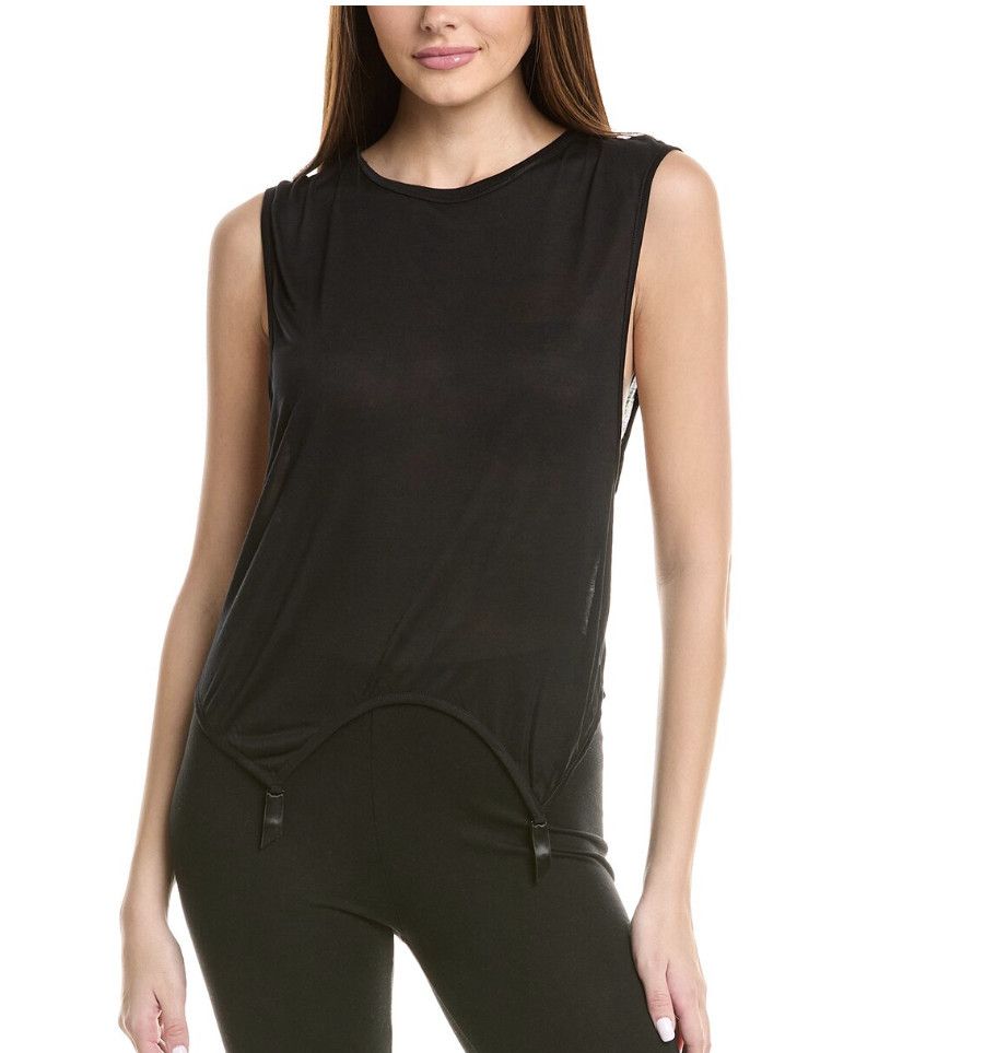 KIKI DE MONTPARNASSE *** KIKI DE MONTPARNASSE Muscle Garter Tank Black ( M ) Size M / US 6-8 / IT 42-44 - 4 Thumbnail