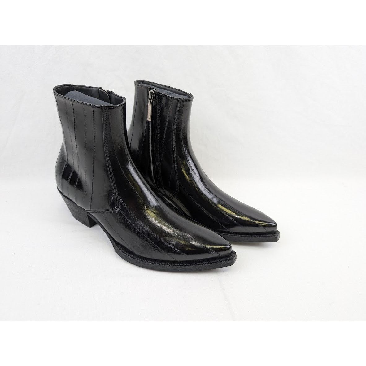 Saint Laurent Paris o1rshd1 Eel Anguilla Leather Lukas Boots in Black Size US 9 / EU 42 - 16 Thumbnail