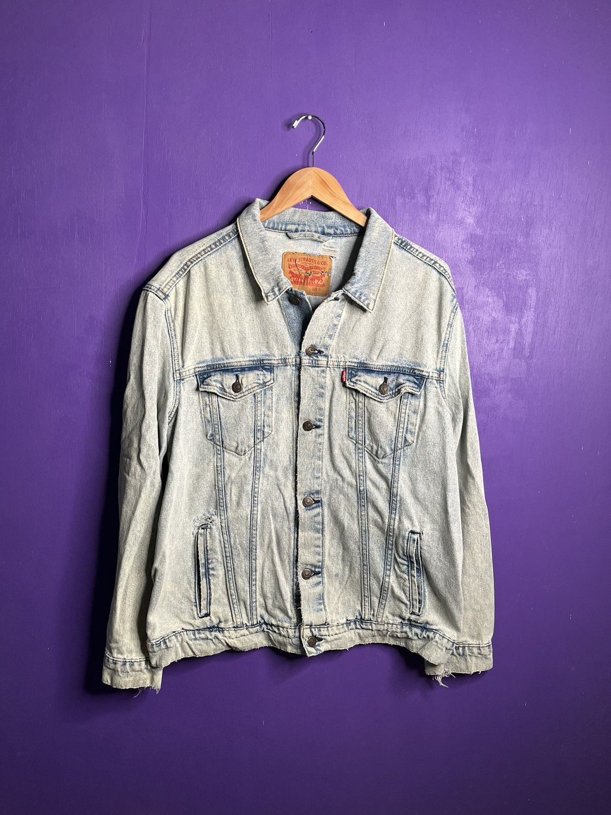 Levi's × Vintage Vintage 90s Levi’s acid wash denim jacket Size US L / EU 52-54 / 3 - 1 Thumbnail