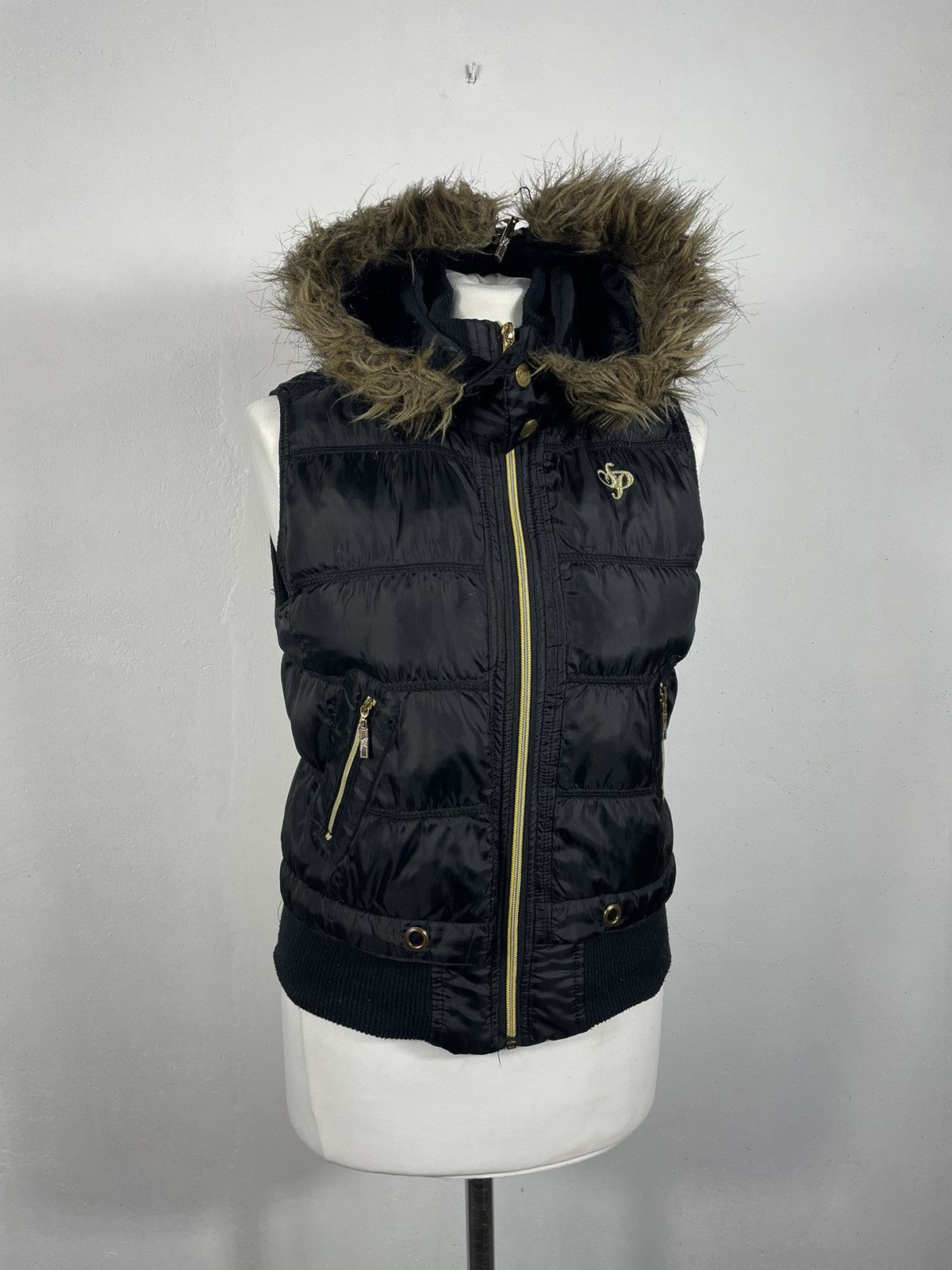 Southpole × Vintage South Pole Retro 00s Puffer Hoodie Vest Winter Affliction Size S / US 4 / IT 40 - 3 Thumbnail