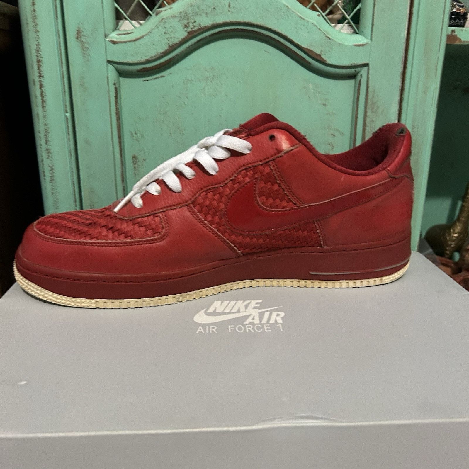 Nike Nike Air Force 1 ‘07 LV8 Gym Red Woven Low 718152-605 13 Size US 13 / EU 46 - 7 Thumbnail